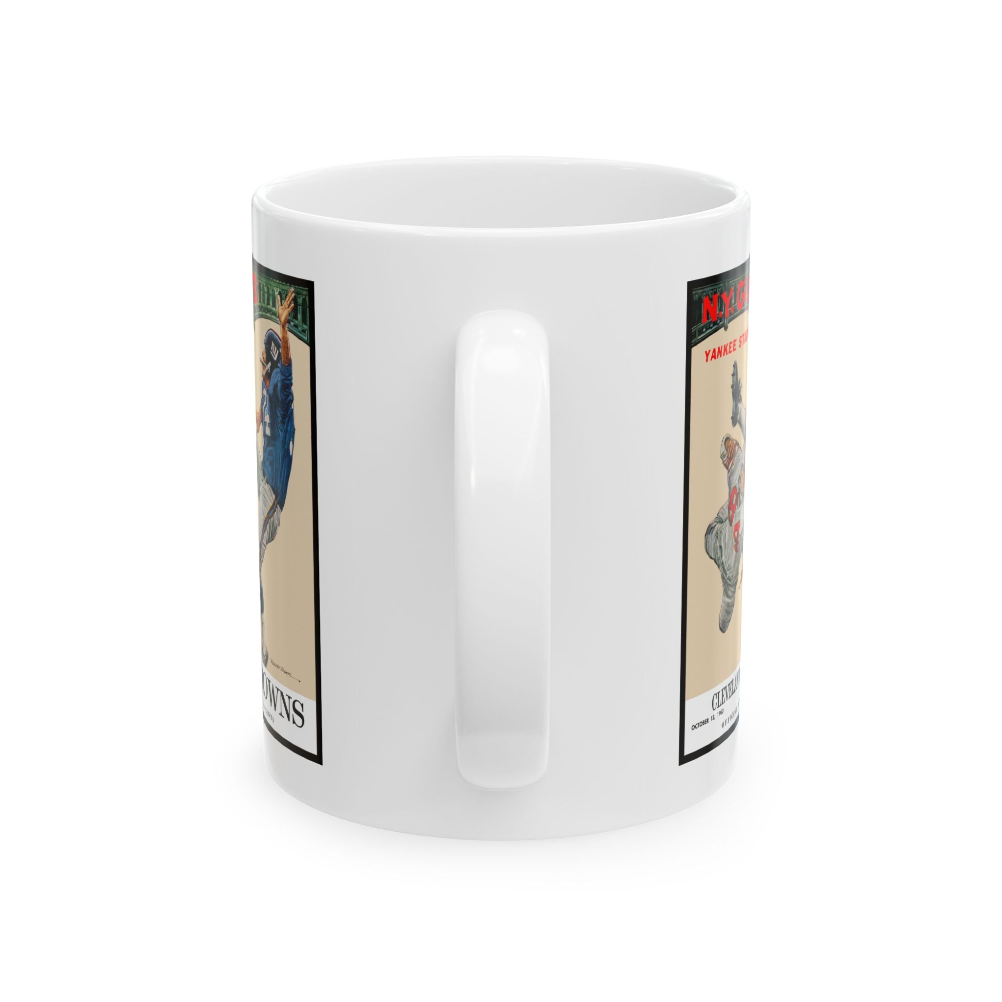 Ceramic Mug, 1963 New York Giants Football Cleveland Browns, Coffee Cup, Tea Mug, Sports Fan Gift, Vintage Football Memorabilia,Retro Design