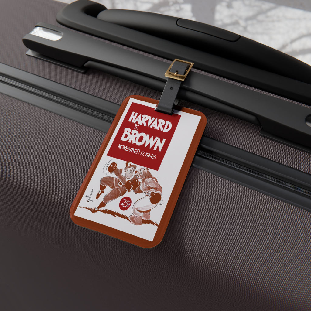1945 Vintage Harvard vs Brown Football Luggage Tag