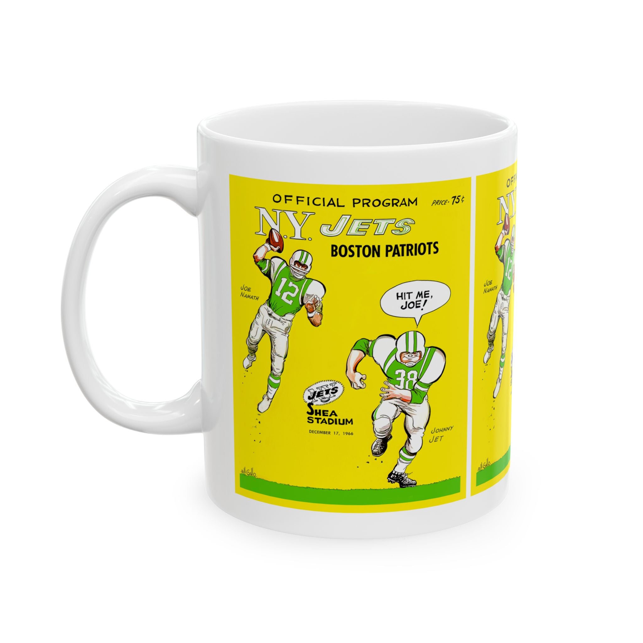 Ceramic Mug, 1966 Football New York Jets Boston Patriots, Gift for Football Fans, Sports Fan Mug, Coffee Cup, Tea Mug, Football Lover Gift,