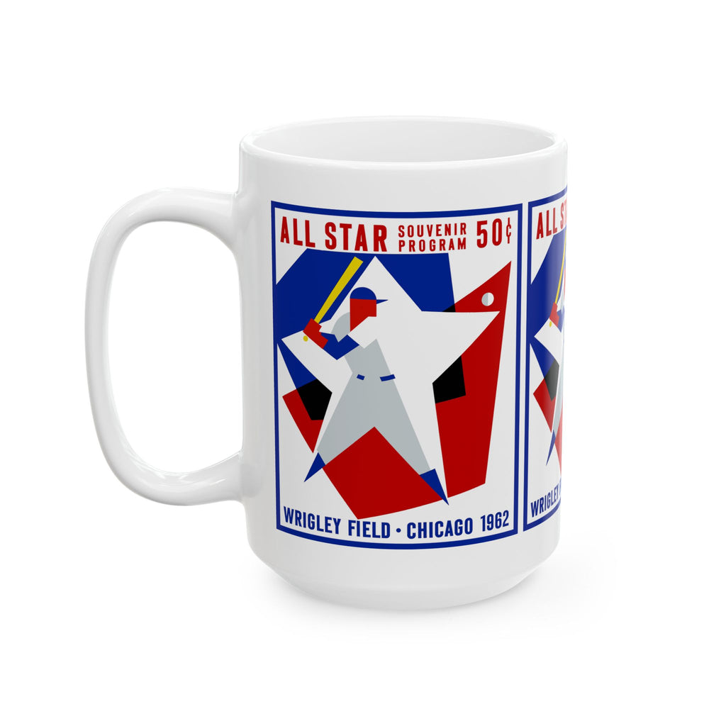 All Star Baseball Vintage Souvenir Mug — Wrigley Field 1962 Ceramic Coffee Cup (11oz/15oz)