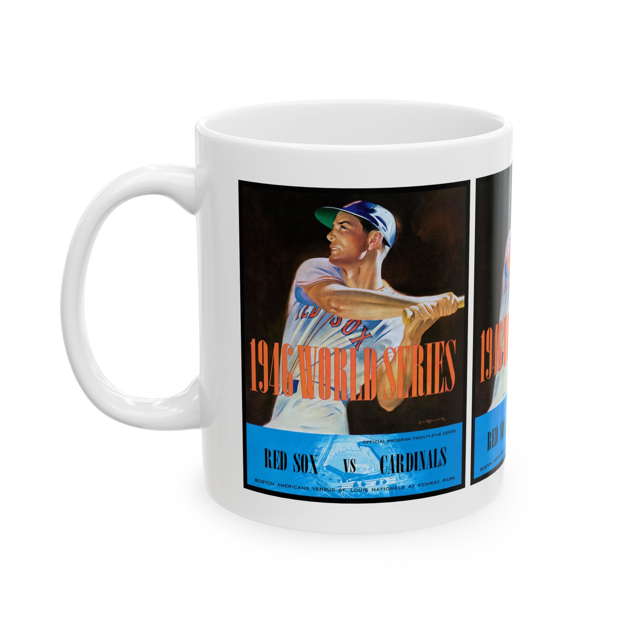 Vintage Baseball World Series Ceramic Mug, Red Sox Cardinals Fan Gift, Sports Coffee Cup, Baseball Memorabilia, Gift for Baseball