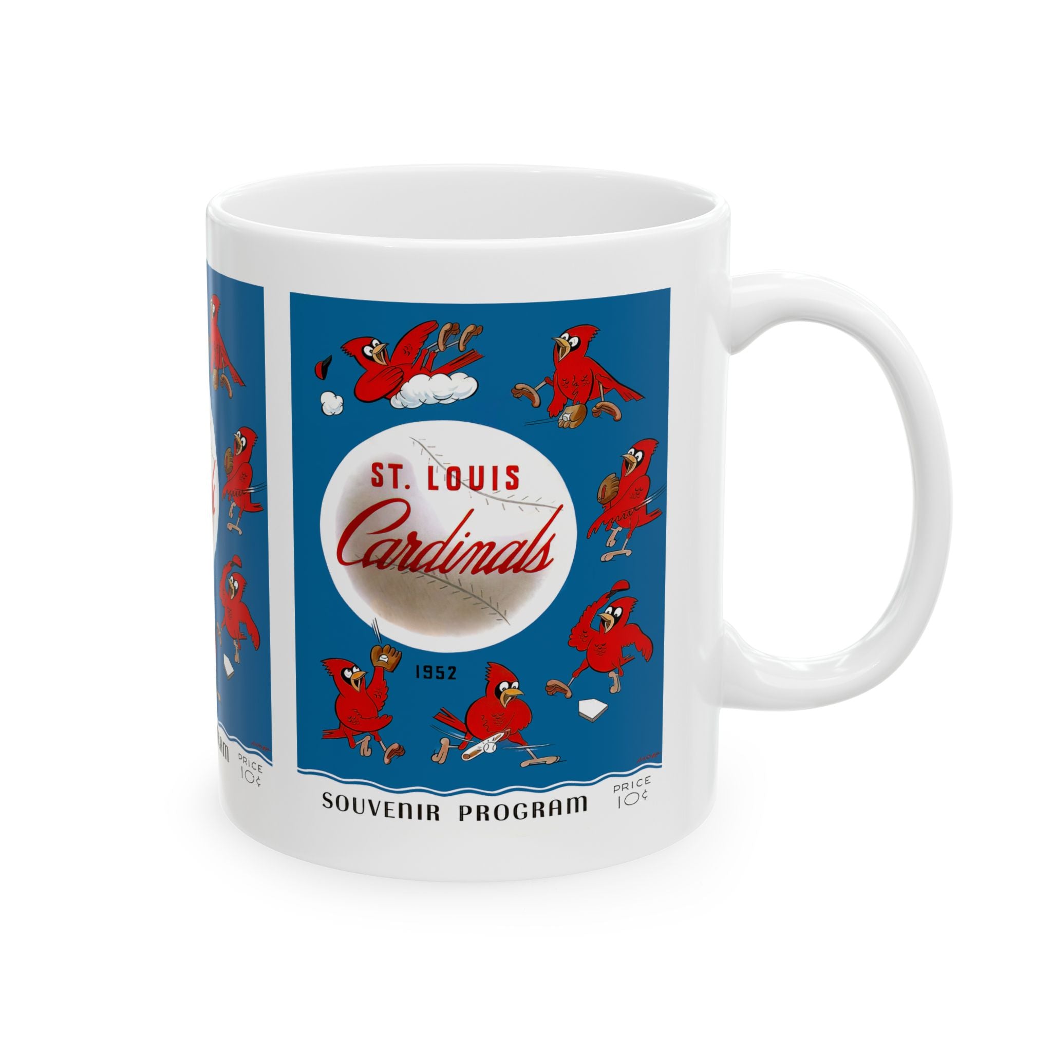 1952 Vintage St. Louis Cardinals Baseball Program Cover - Ceramic Mug, 11oz