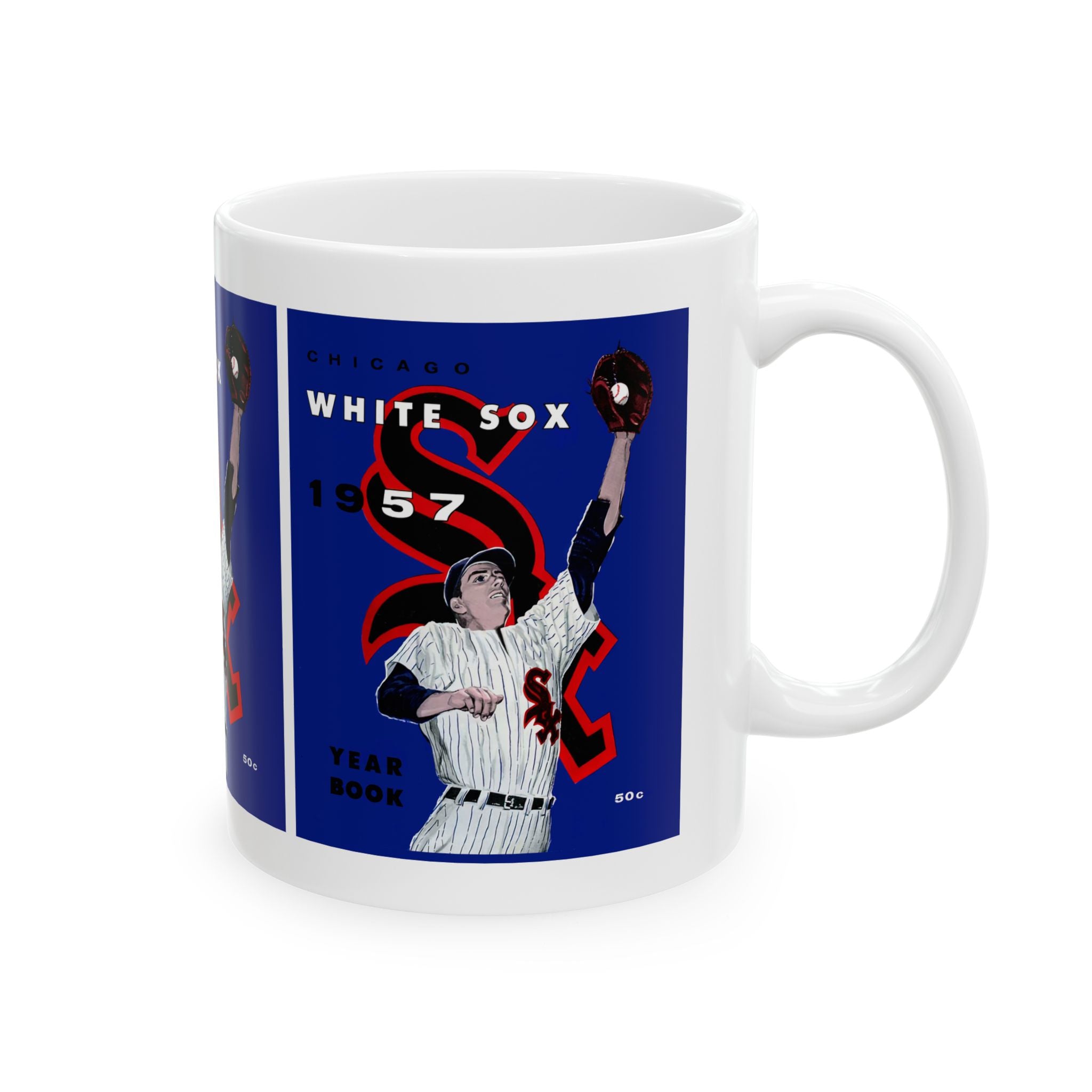 1957 Chicago White Sox Vintage Yearbook Cover Ceramic Mug (11oz, 15oz)
