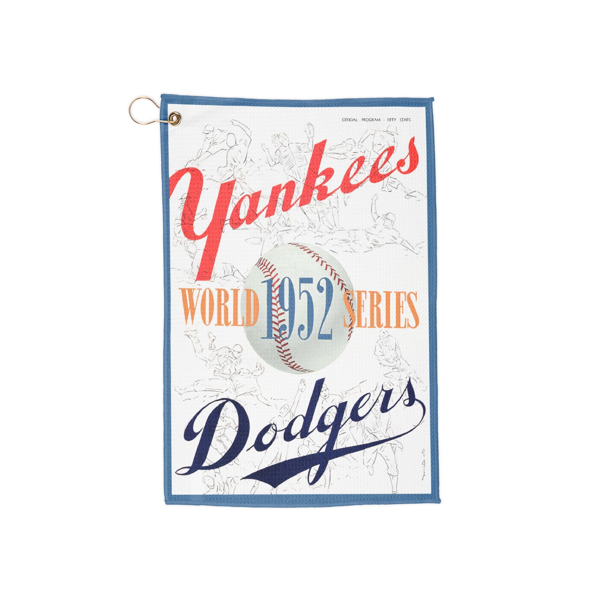 1952 New York vs Brooklyn Baseball World Series Golf Towel