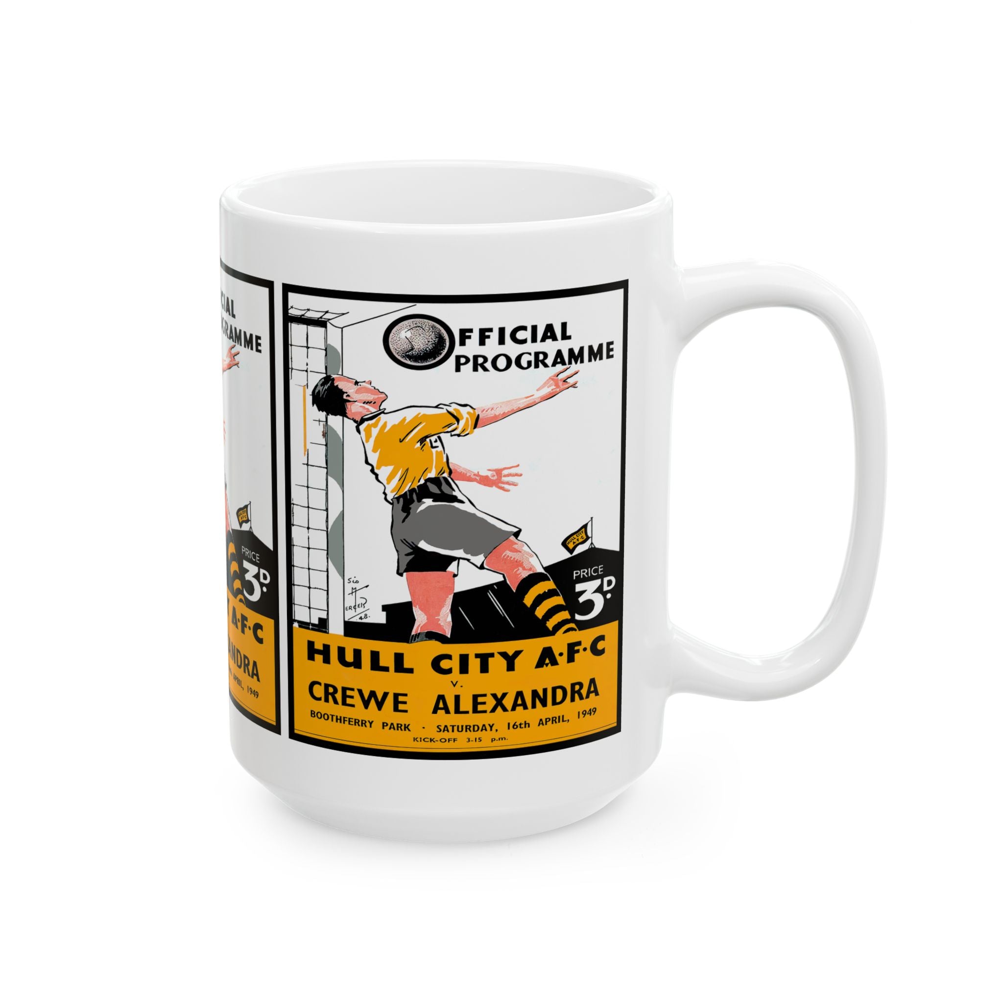 Hull City AFC 1949 Retro Crest Mug | Ceramic Football Memorabilia 11oz and 15oz