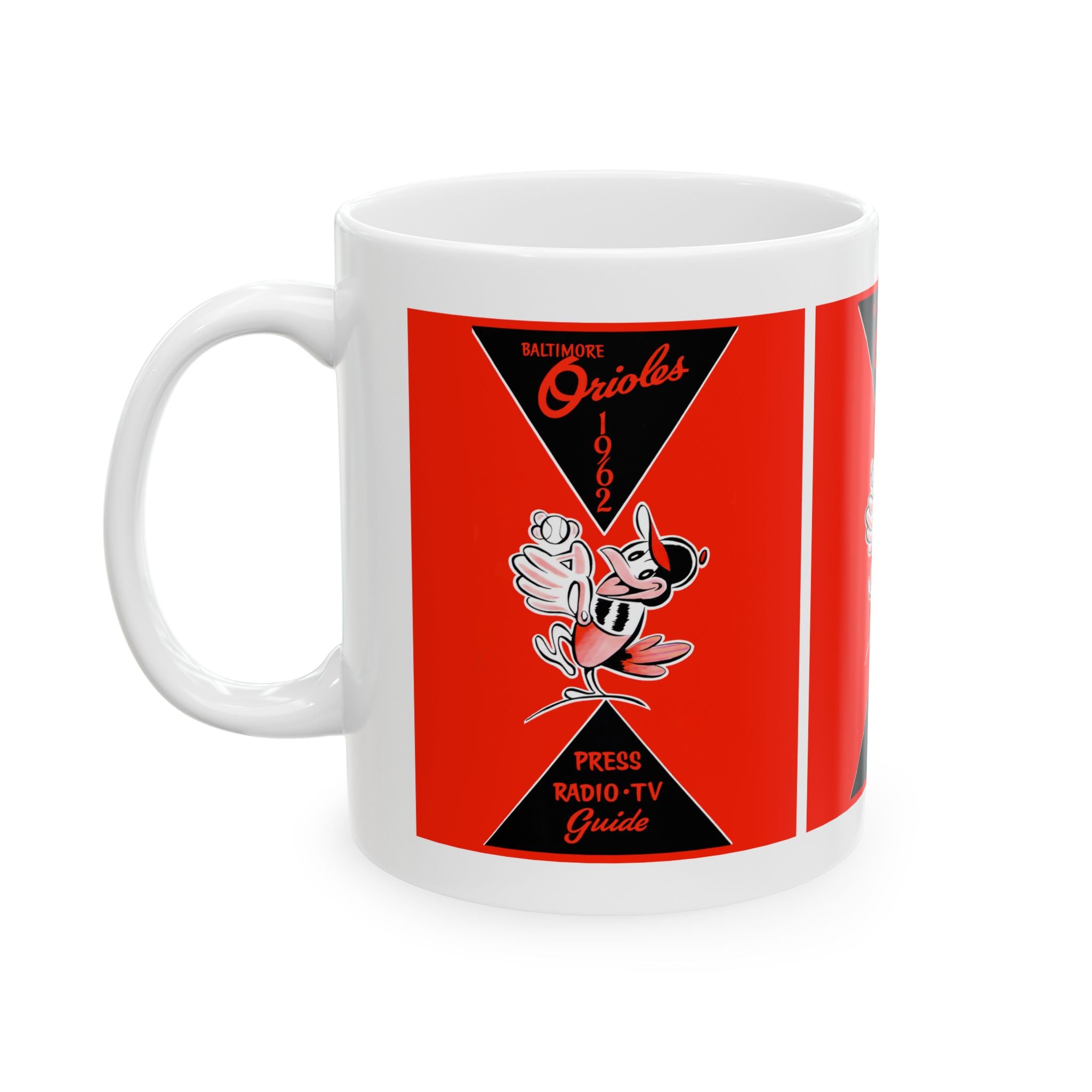 Ceramic Mug, 11oz - 1962 Baseball Baltimore Orioles Media Guide, Gift for Baseball Fans, Sports Memorabilia, Vintage Sports Decor, Baseball