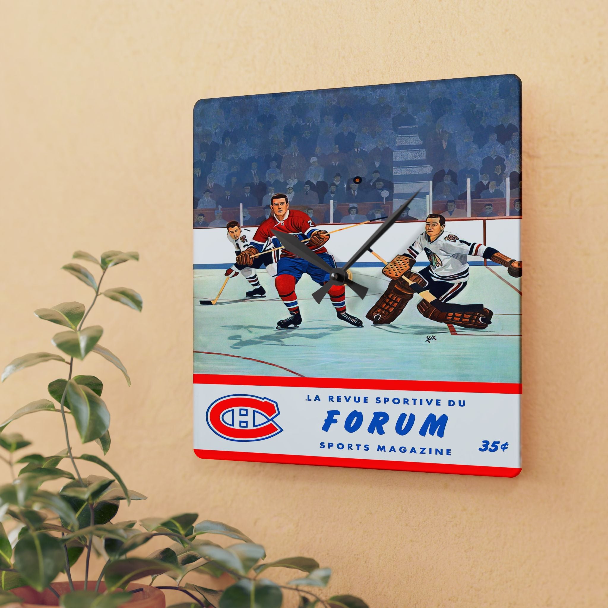 Montreal Canadiens Hockey 1962-1963 Acrylic Wall Clock, Hockey Team Decor, Sports Fan Gift, Hockey Memorabilia, Unique Wall Art, Hockey Fan