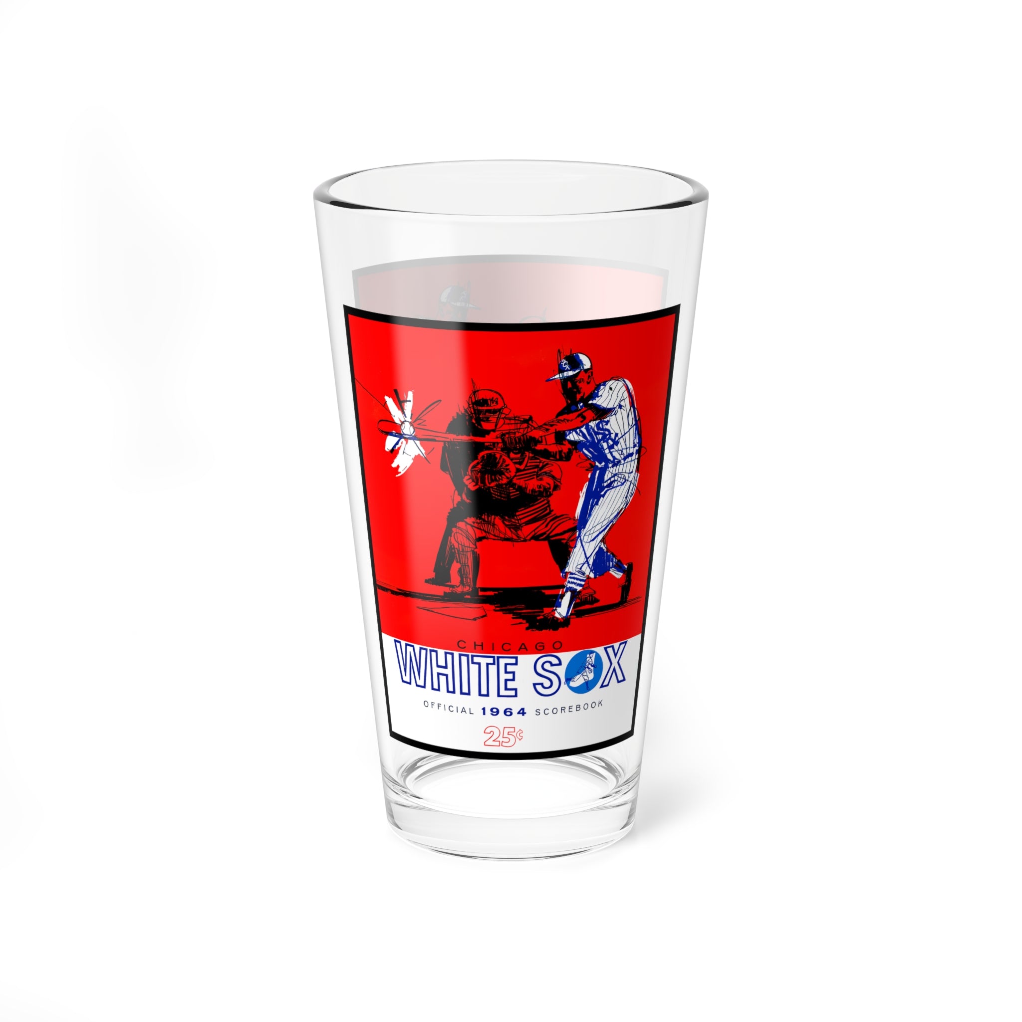 Mixing Glass, 1964 Baseball Chicago White Sox, Vintage Sports Barware, Baseball Fan Gift, Chicago White Sox Memorabilia, Sports Collectible,