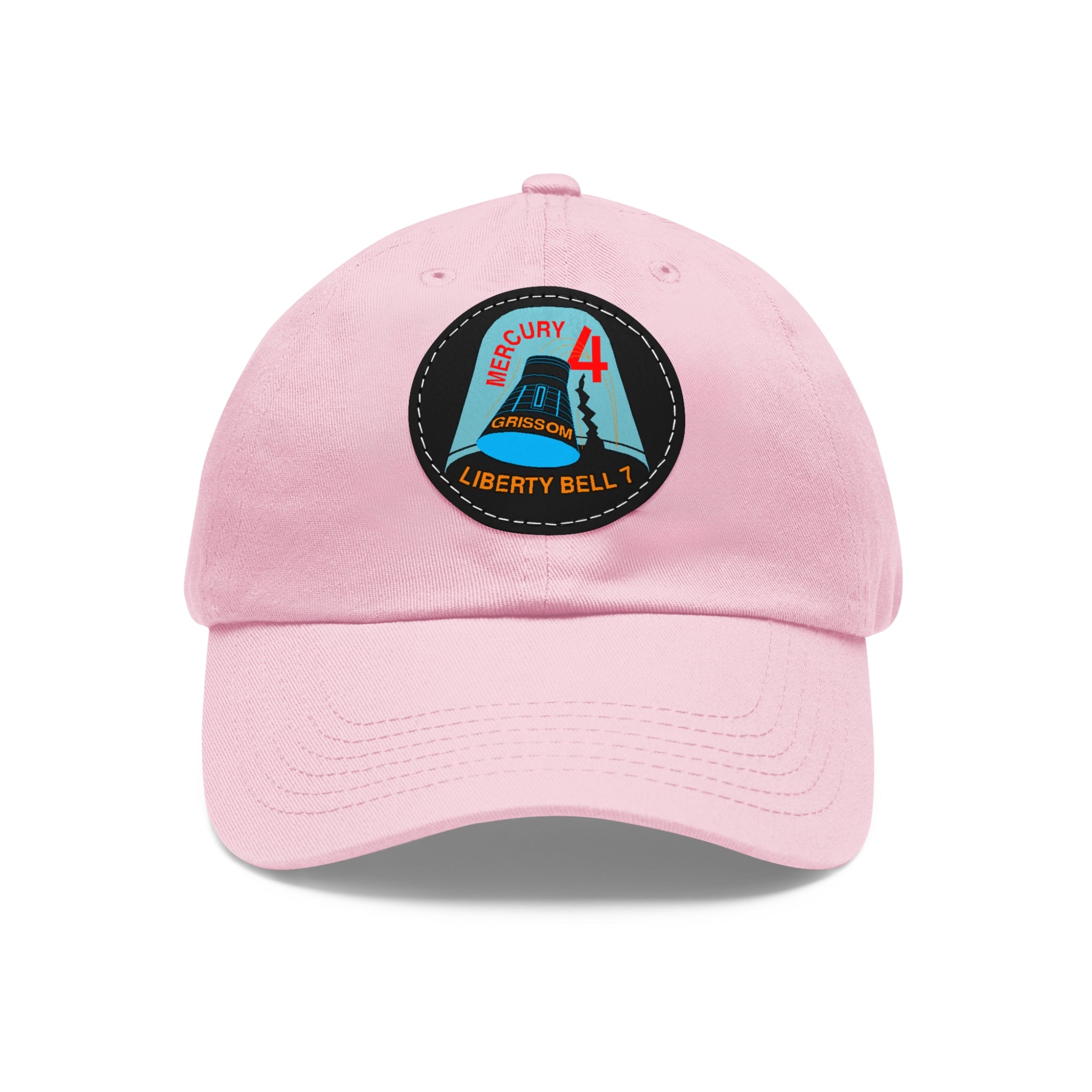 NASA Mercury 4 - Flight Patch - Dad Hat with Leather Patch (Round)
