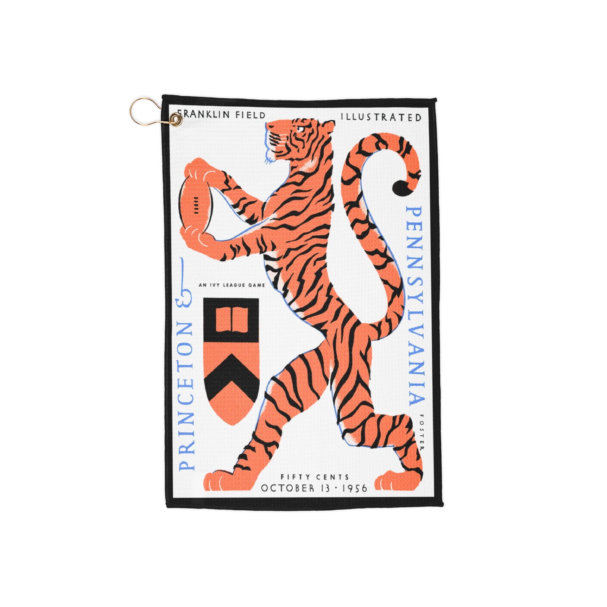 Vintage 1956 Pennsylvania - Princeton Golf Towel, Sports Fan Gift, Golf Course Accessory, Retro College Football Decor, Unique Golfing Towel