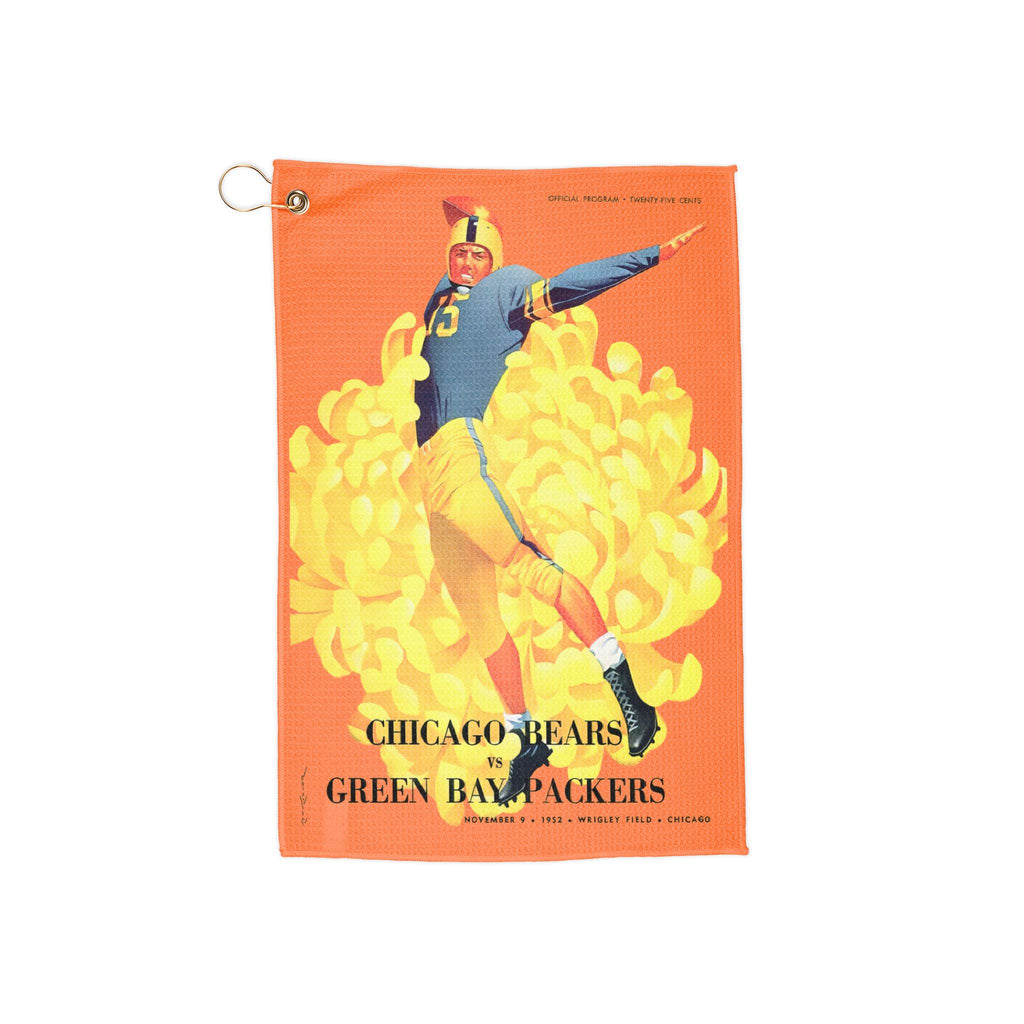 1952 Chicago vs Green Bay Football Golf Towel Vintage Design