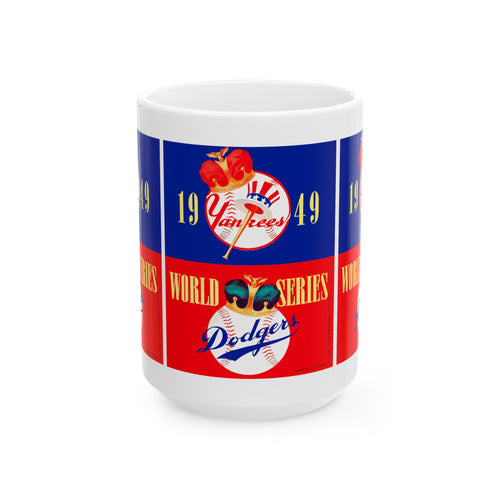 1949 Yankees vs Dodgers Baseball World Series Mug