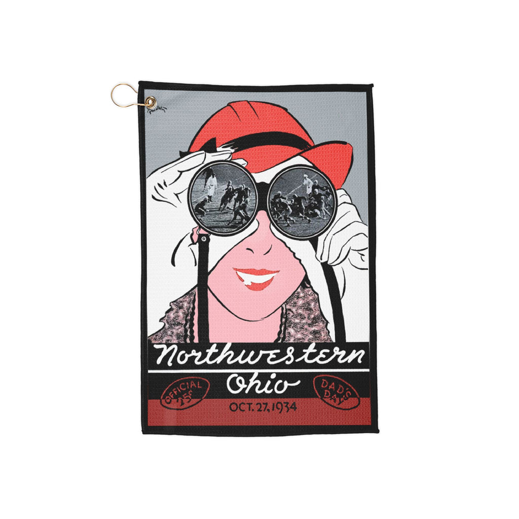 1934 Vintage Northwestern - Ohio Football Golf Towel — Retro Program Cover Design