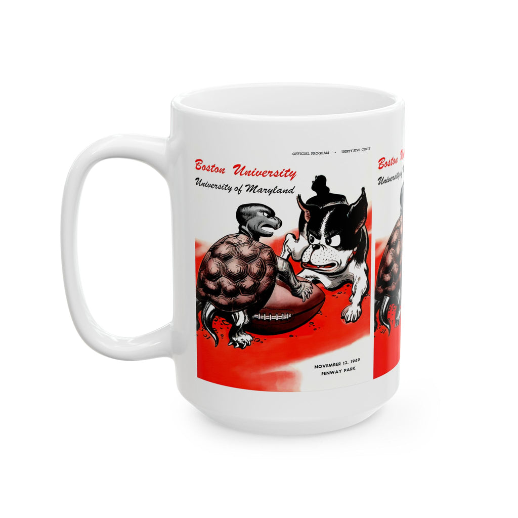 Vintage 1949 Boston U, Maryland Football Ceramic Mug, Sports Fan Gift, College Football Memorabilia, Retro Game Day Cup, 11oz and 15oz