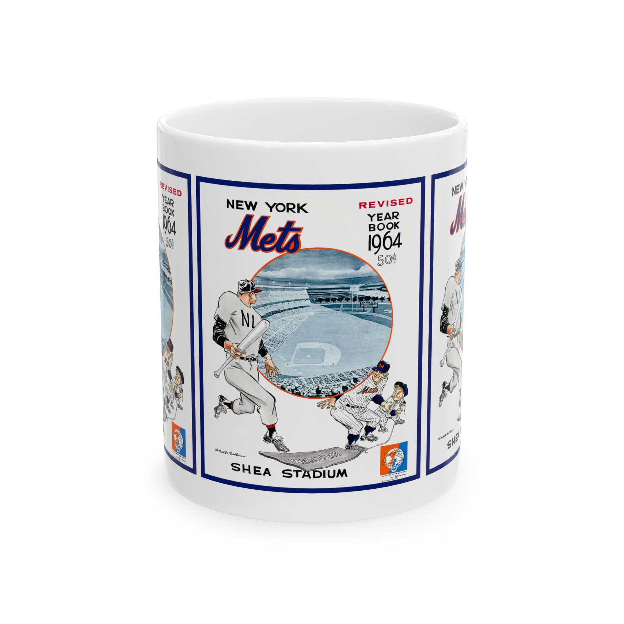 Vintage 1964 Baseball New York Mets Ceramic Mug, Sports Fan Gift, Baseball Memorabilia, Collector's Item, Coffee Cup