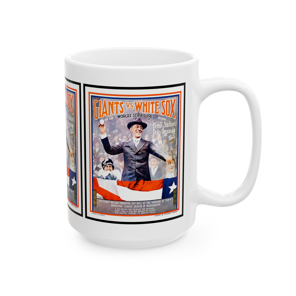 Vintage Baseball World Series Ceramic Mug, 1917 Giants-White Sox Fan Gift, Retro Sports Coffee Cup, Baseball Lover Gift, 11oz 15oz Mug