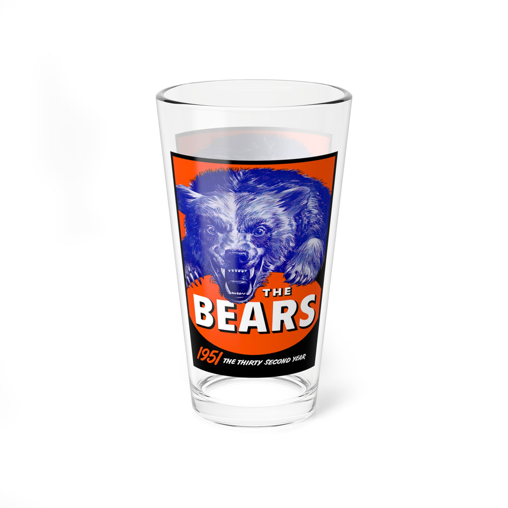 Mixing Glass, 16oz - 1951 Football Chicago Bears, Bears Fan Gift, Sports Memorabilia, Chicago Bears Decor, Barware Gift, Man Cave Decor