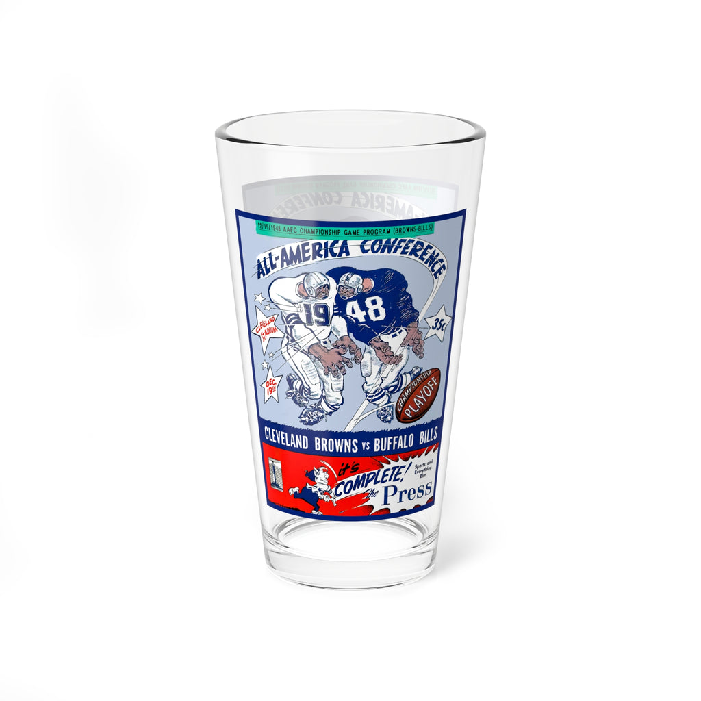 Mixing Glass, Unique 1948 Football Cleveland Browns Buffalo Bills Gift, Barware, Bar Accessories, Sports Fan Decor, Drinking Glass