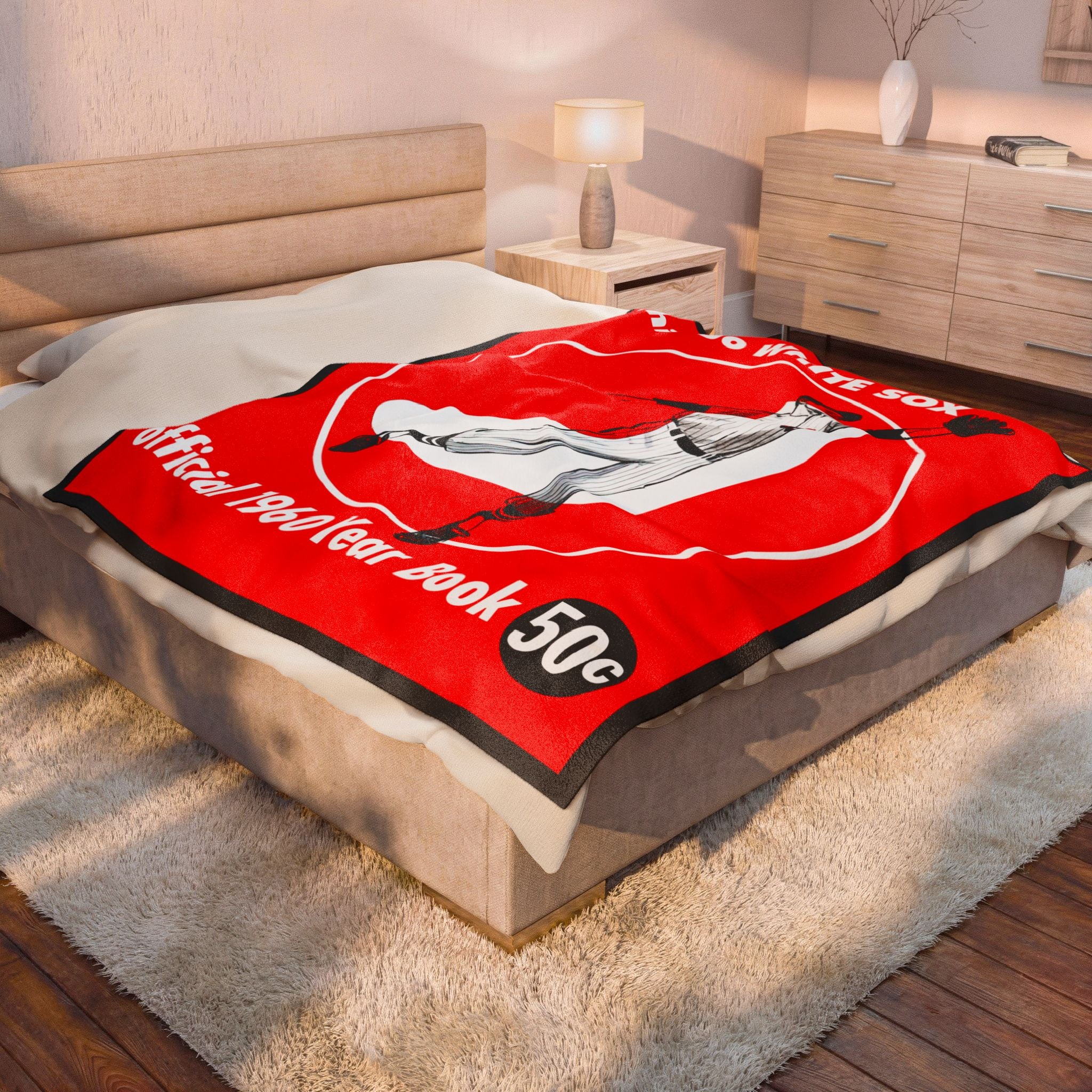 Chicago White Sox Vintage 1960 Yearbook Velveteen Plush Blanket