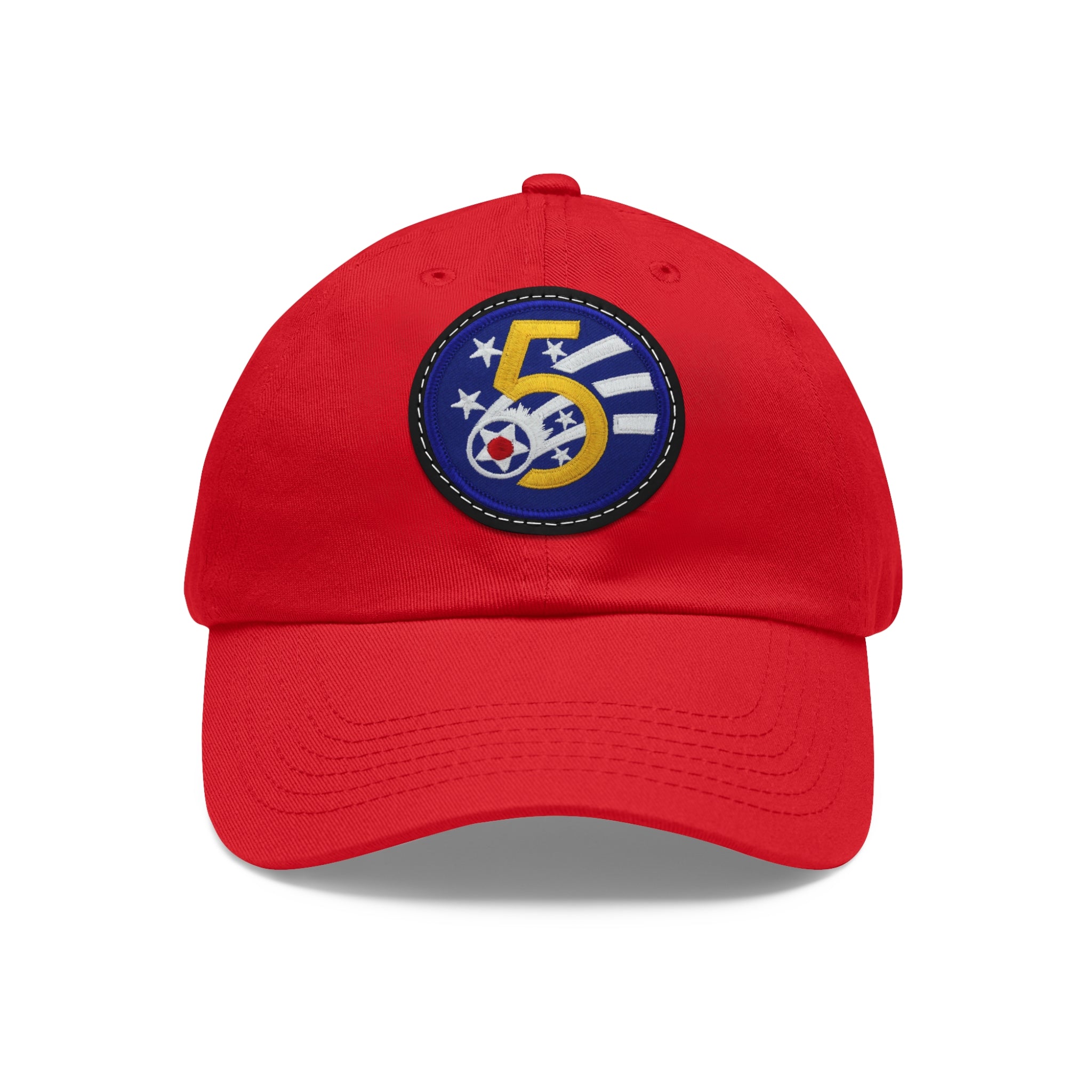 Army Fifty Air Force -  Patch - Dad Hat with Leather Patch (Round)
