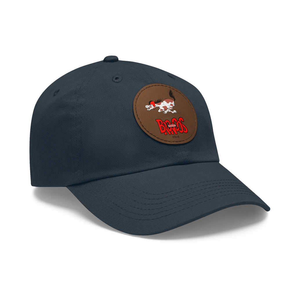 1964 Denver Broncos Football - Dad Hat with Leather Patch (Round)