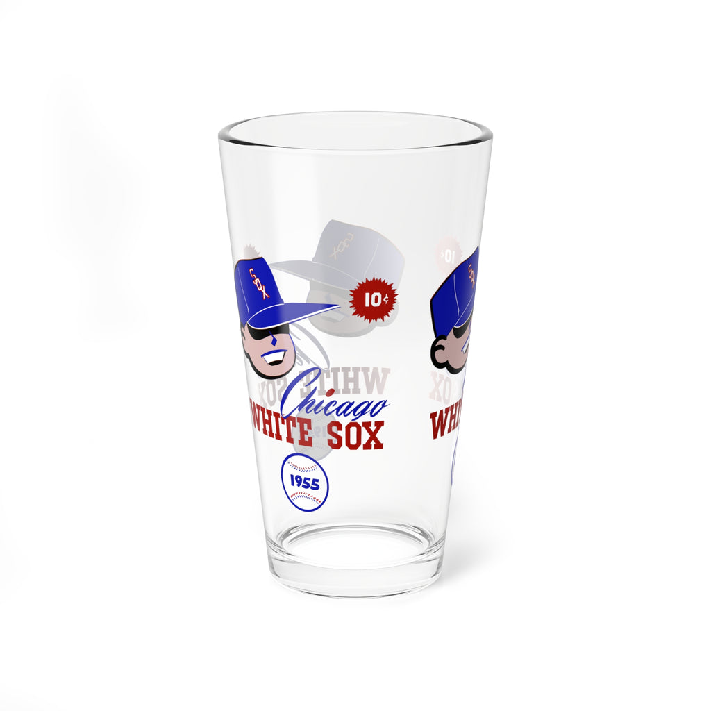 1955 White Sox Baseball Scorecard Cover -  Pint Glass, 16oz