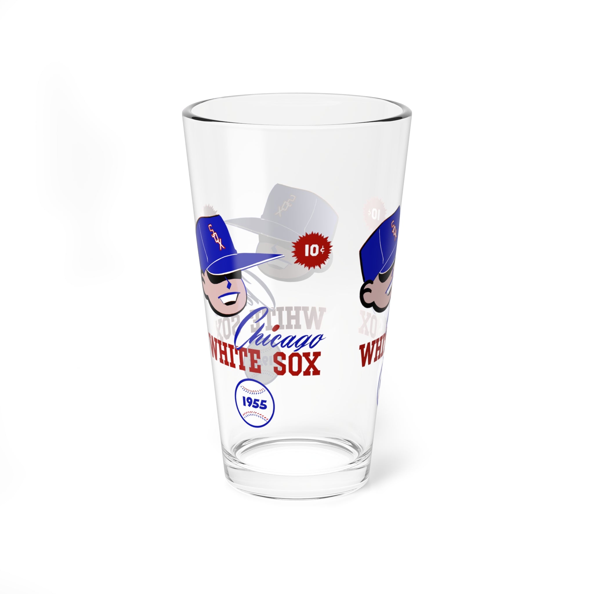 1955 White Sox Baseball Scorecard Cover -  Pint Glass, 16oz
