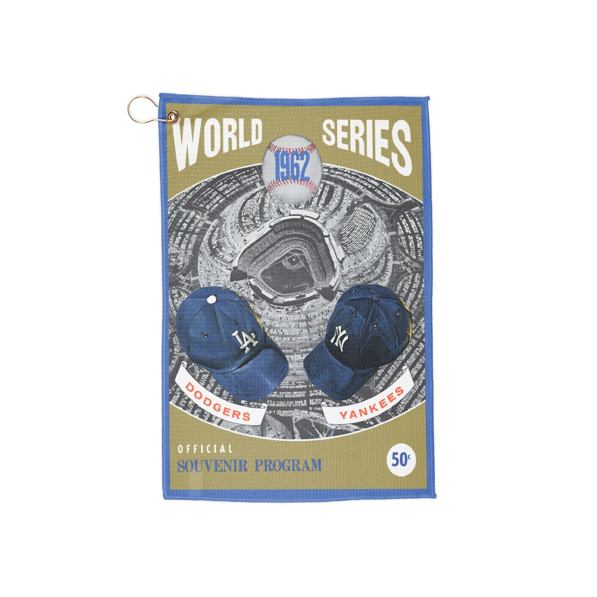 1962 Baseball Phantom World Series Program Cover Golf Towel