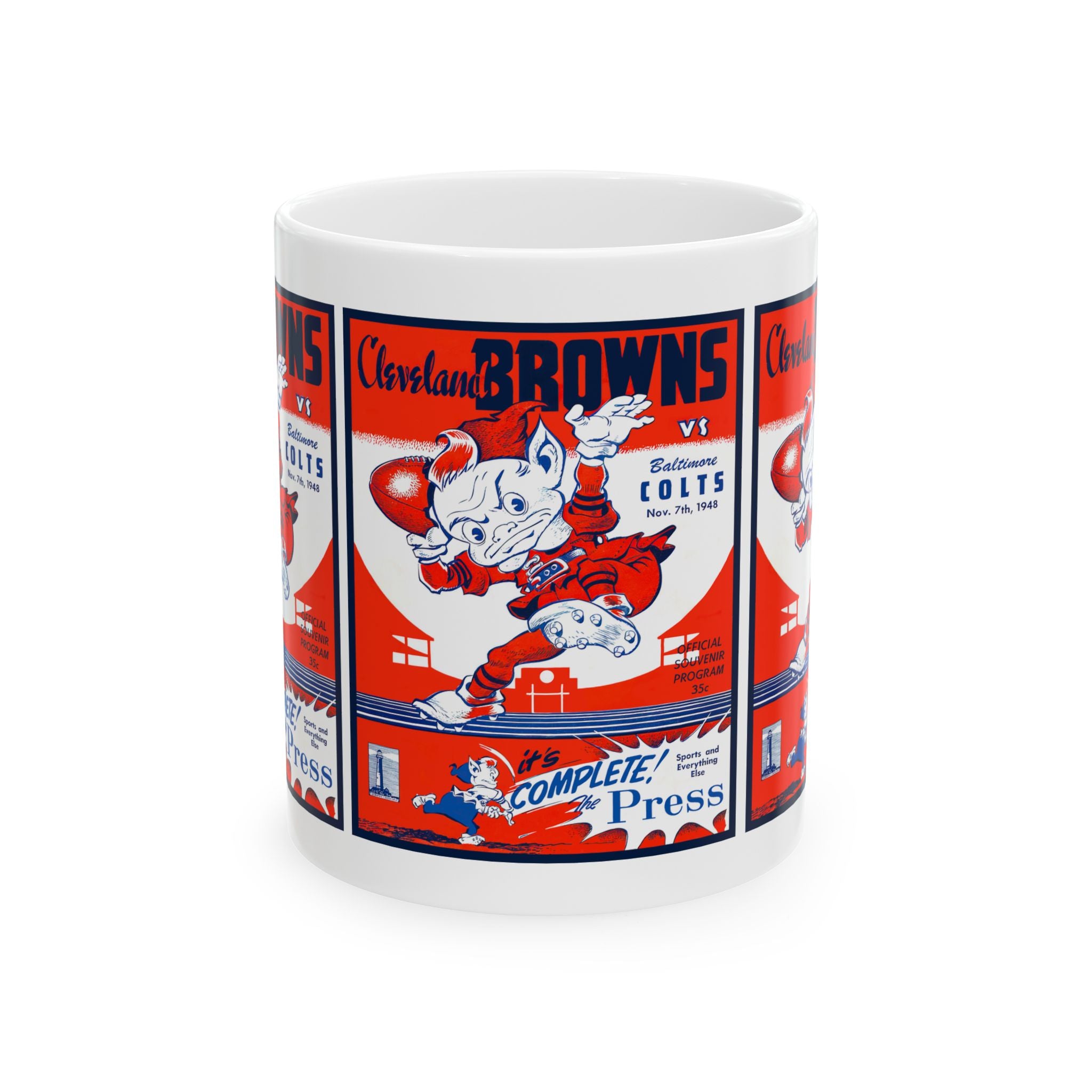 Ceramic Mug, 1948 Browns Football, Vintage Sports Lover Gift, Retro Football Fan Cup, Football Memorabilia, Sports Fan Drinkware, Coffee Mug