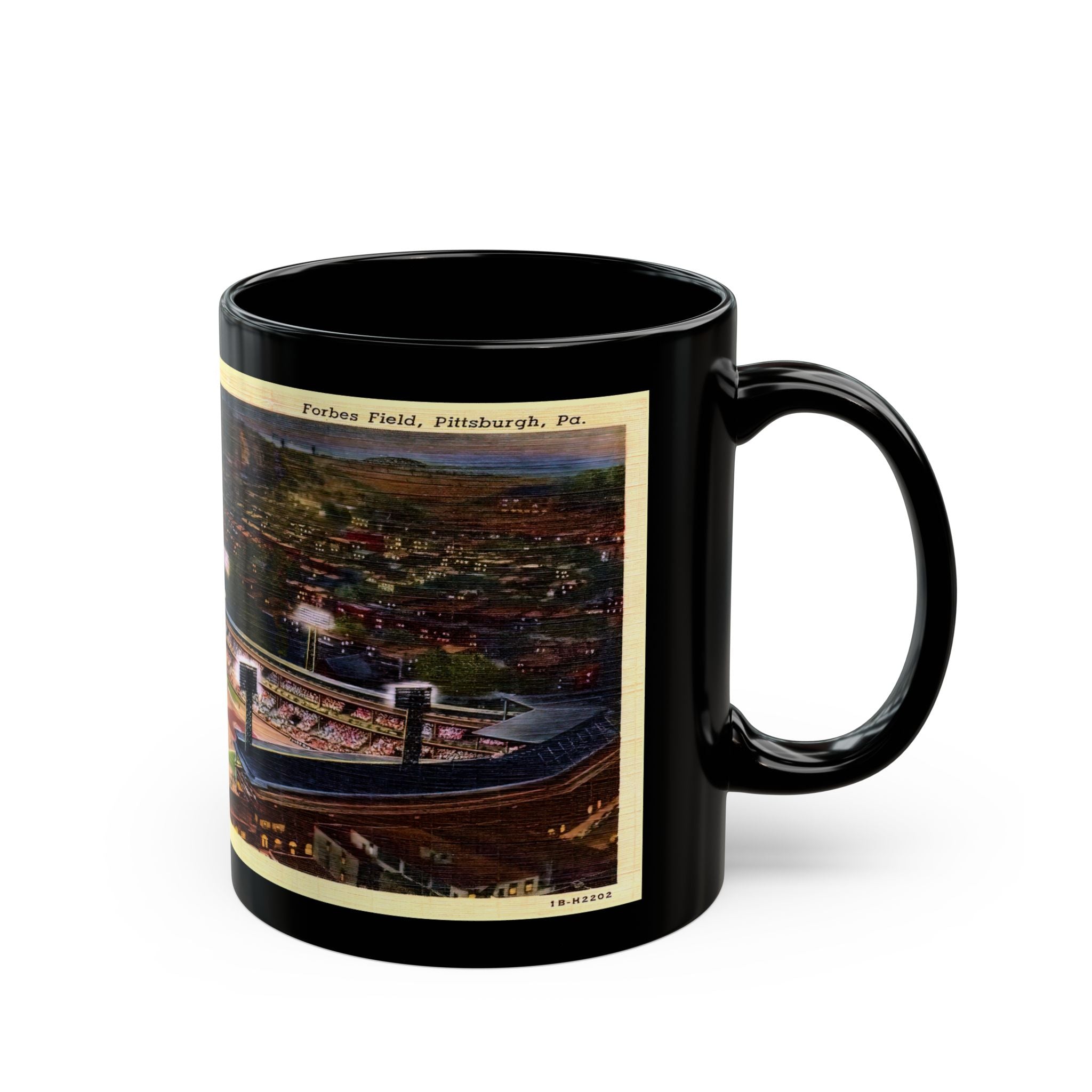 1950 Vintage Pittsburgh Pirates - Forbes Field Postcard - Black Mug 11 oz