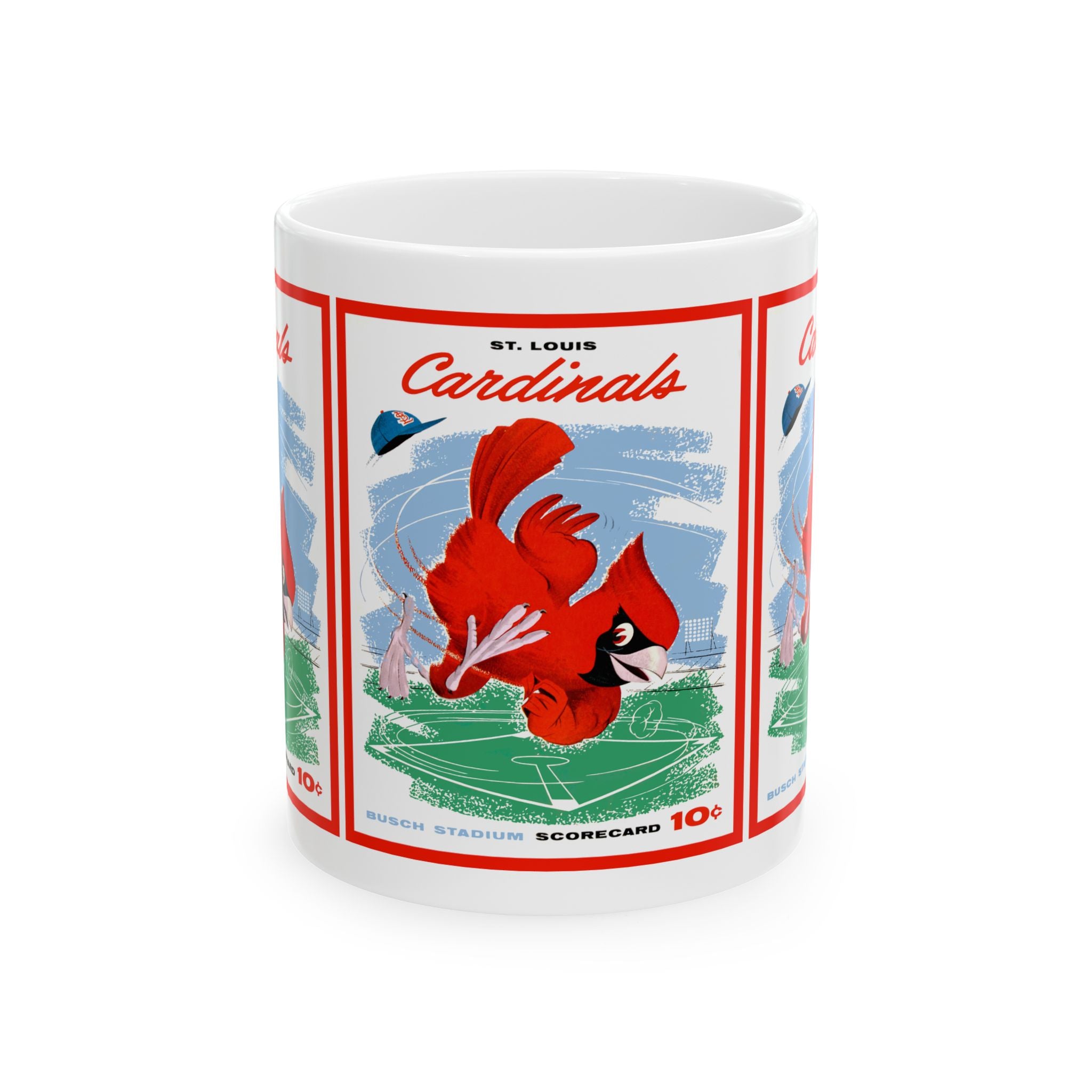 Vintage 1958 Cardinals Baseball Ceramic Mug, Sports Fan Gift, Baseball Memorabilia, Gift for Him, Sports Collectible, Baseball Enthusiast