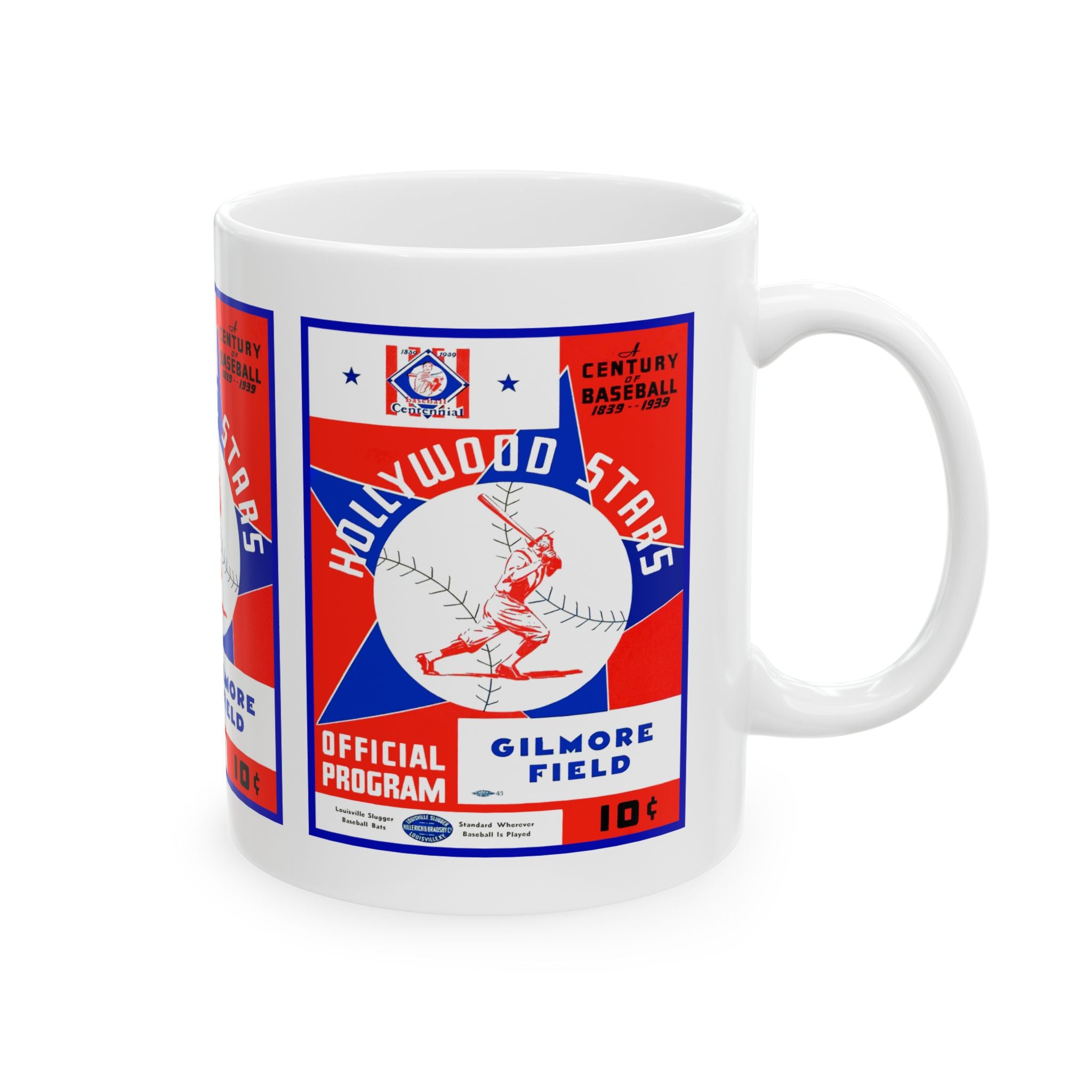 1939 Vintage Hollywood Stars Baseball Program Cover - Ceramic Mug, 11oz