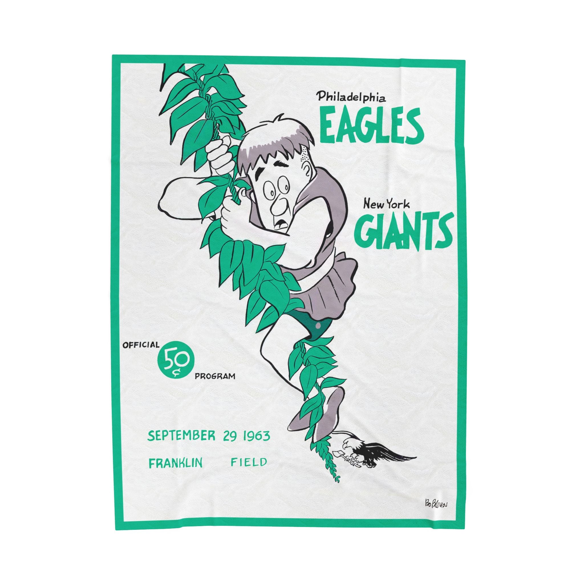 Football Plush Velveteen Blanket, Philadelphia Eagles New York Giants Fan Gift, Throw Blanket for Sports Enthusiasts, Game Day, Super Soft