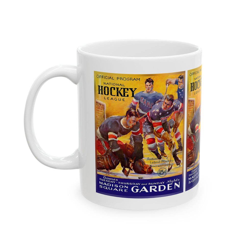 Retro Hockey Ceramic Mug, 1935-1936 New York Americans Sports Fan Gift Cup, Coffee Tea Drinkware, NHL Team History Memorabilia, Hockey Lover