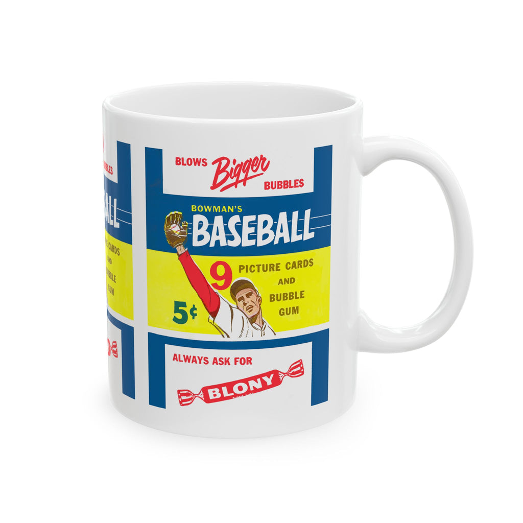 1955 Vintage Bowman's Baseball Card Wrapper - Ceramic Mug, 11oz