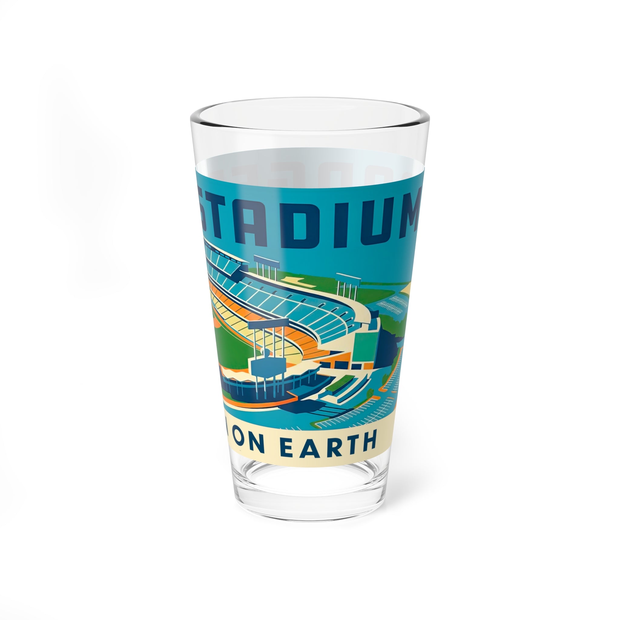 Dodger Stadium Blue Heaven on Earth Mixing Glass, 16oz | Baseball Stadium Barware