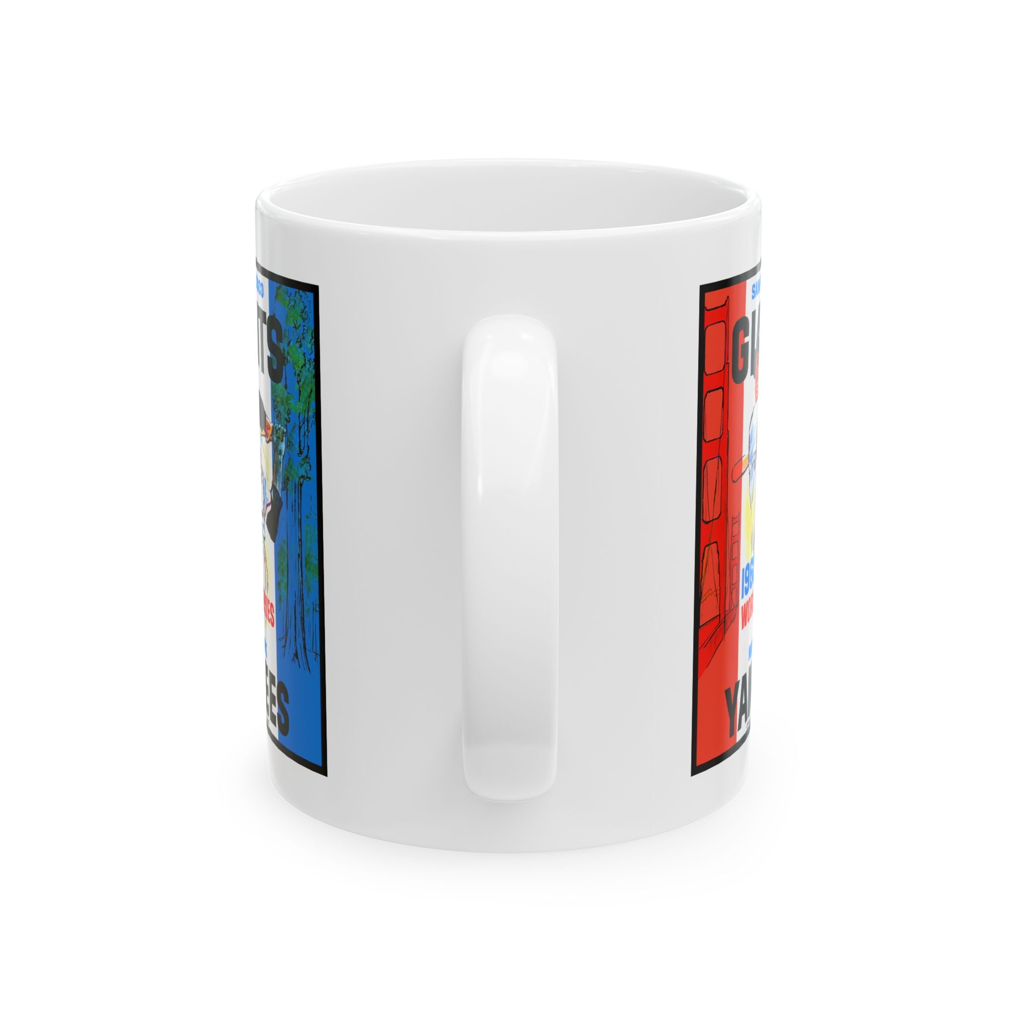 Baseball World Series Ceramic Mug, 1962 San Francisco Giants vs New York Yankees, 11oz 15oz Cup, Sports Fan Gift, Team Rivalry, Vintage
