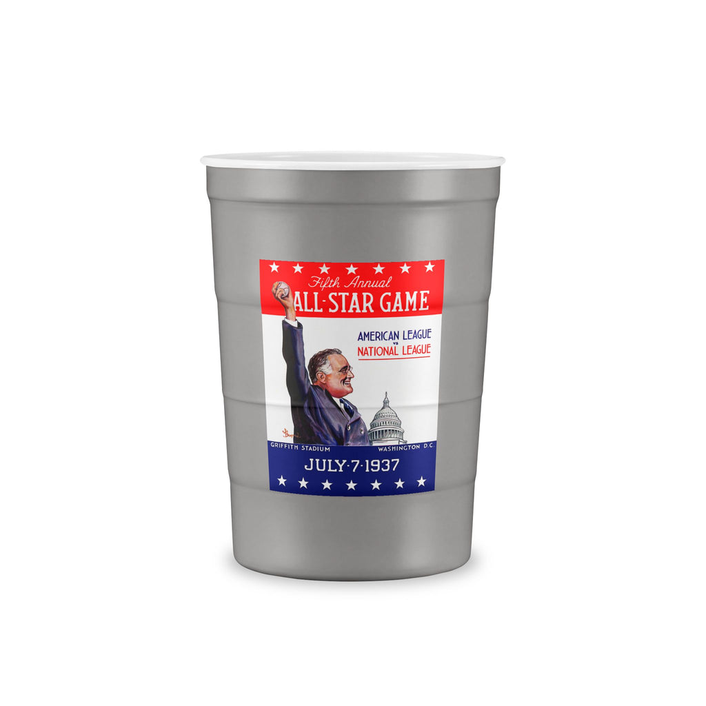 1937 Baseball All Star Game Program Cover - Washington DC - Recyclable Steel Cup — Stainless Reusable Party Cup