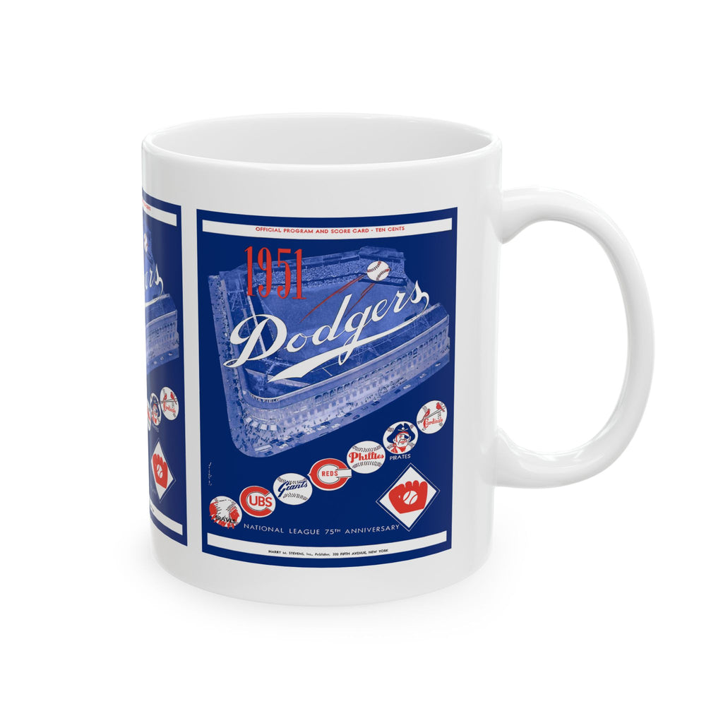 1951 Vintage Brooklyn Dodgers Baseball Program Cover - Ceramic Mug, 11oz