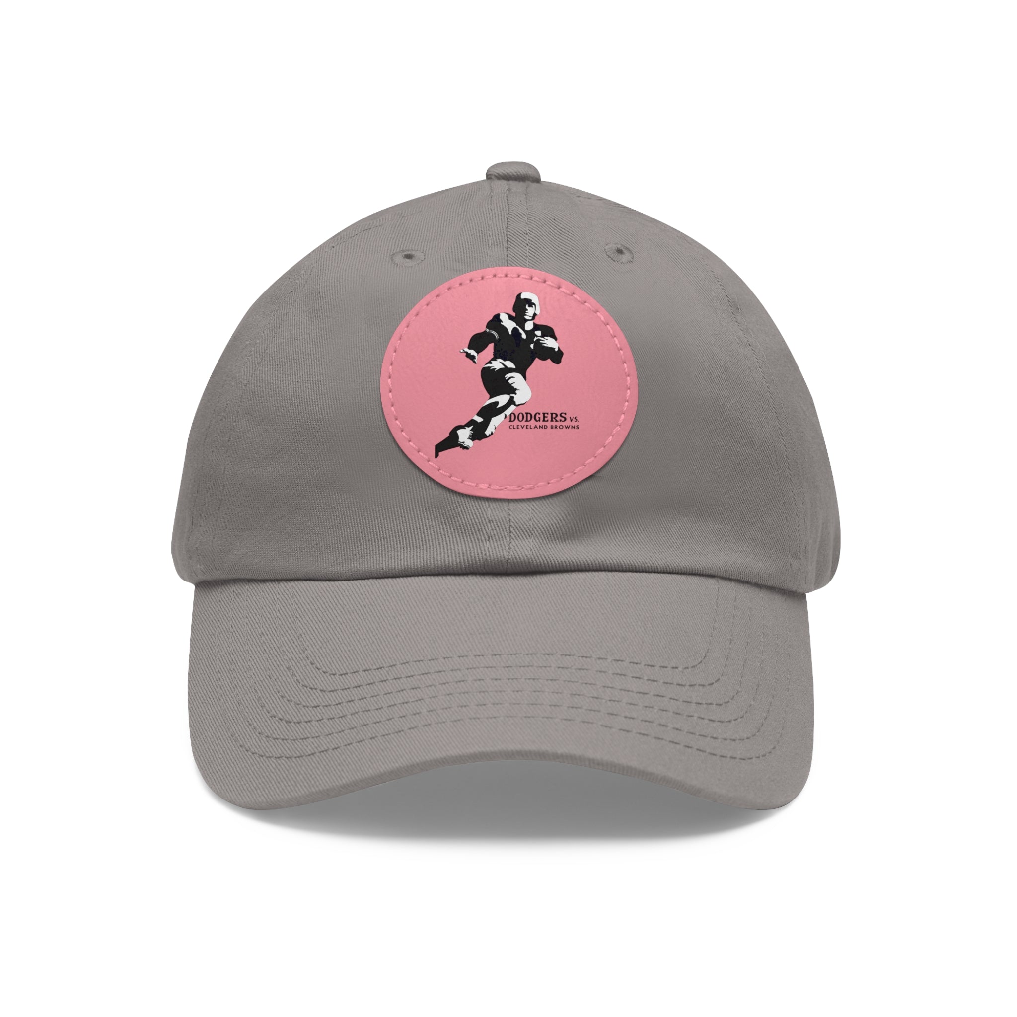1947 Vintage Brooklyn Dodgers - Cleveland Browns Football - Dad Hat with Leather Patch (Round)