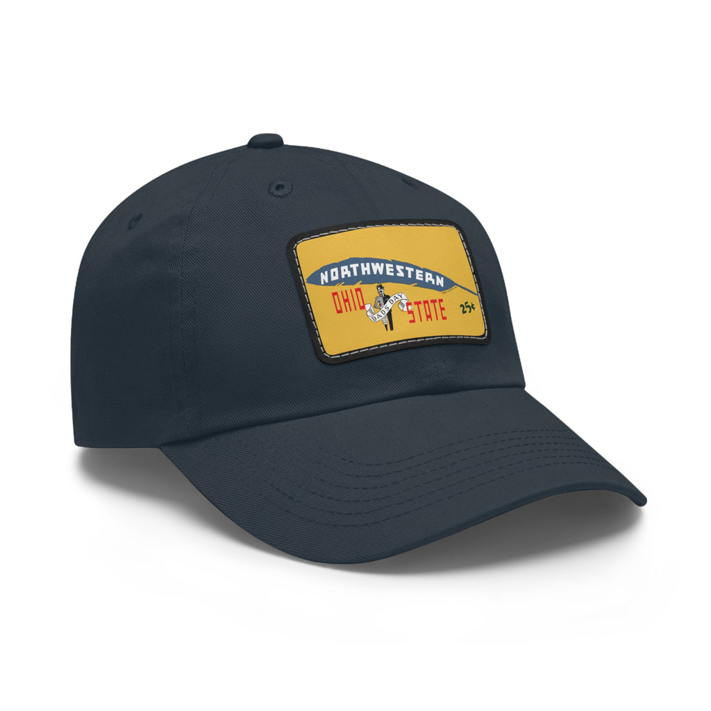 1937 Vintage Northeastern - Ohio State Football - Dad Hat with Leather Patch (Rectangle)