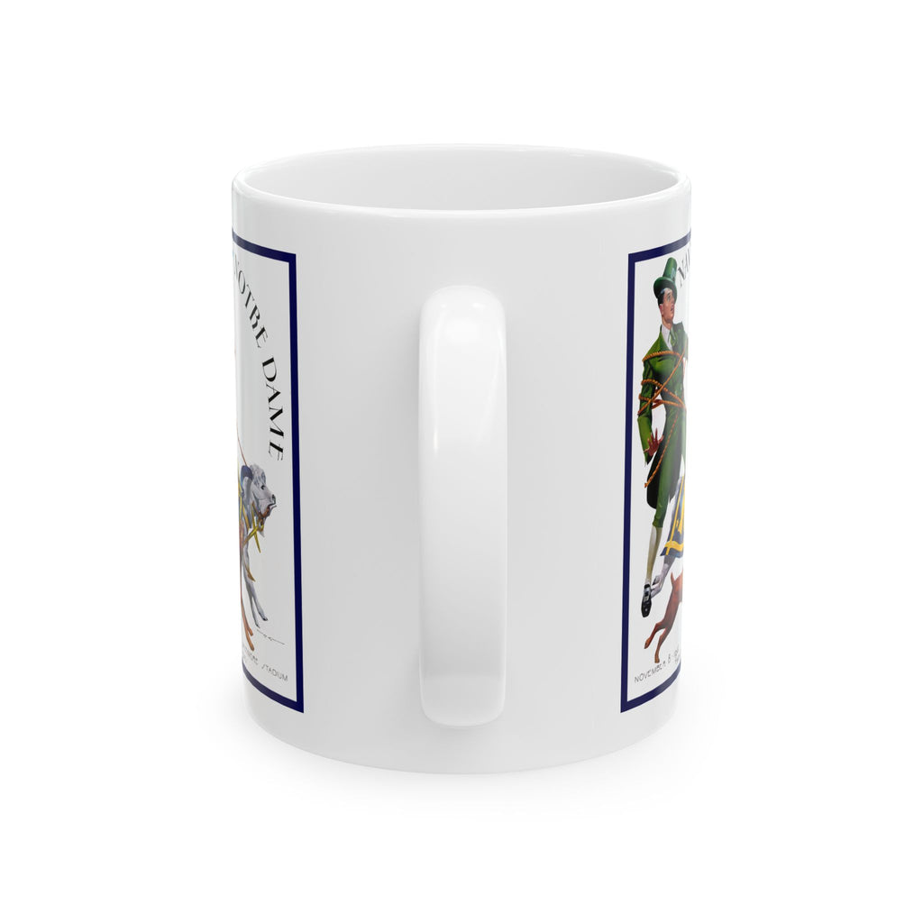 1941 Vintage Notre Dame - Navy Football Program Cover - Ceramic Mug, 11oz