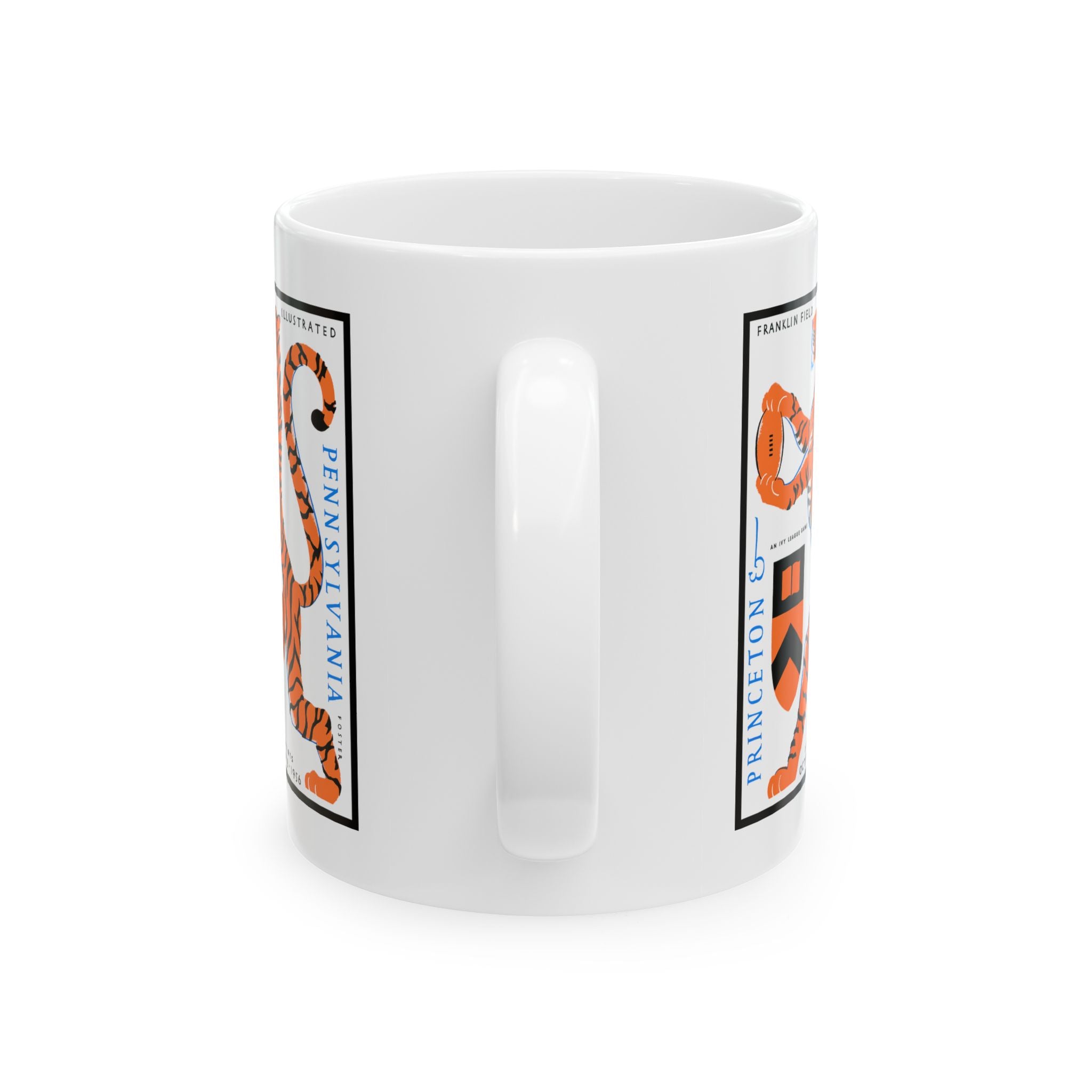 1956 Vintage Pennsylvania - Princeton Football Program Cover - Ceramic Mug, 11oz