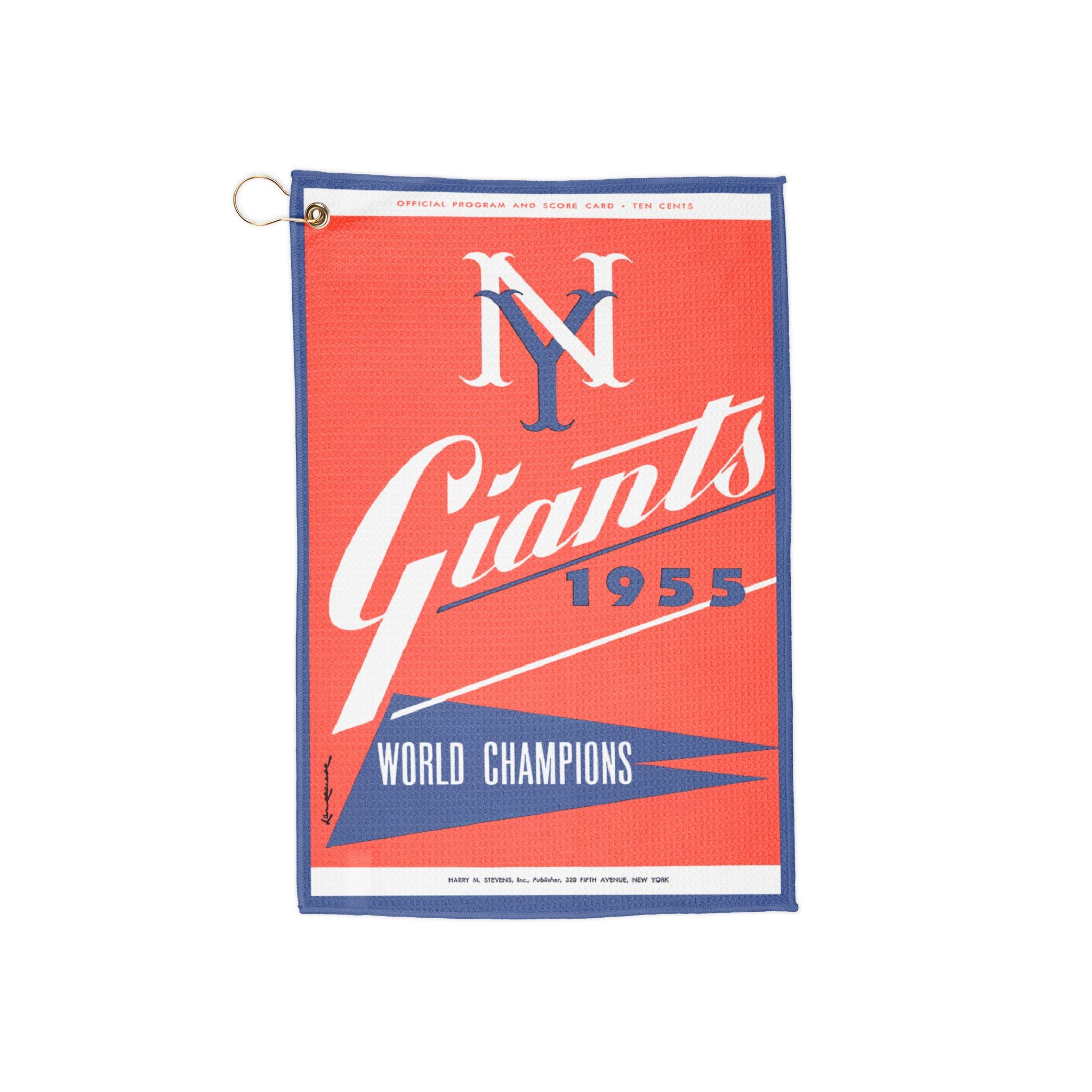Golf Towel, Vintage 1955 Baseball New York Giants Memorabilia, Sports Fan Gift, Golf Accessory, Father's Day Present, Golfing Towel, Sports