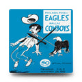 1962 Vintage Dallas Cowboys - Philadelphia Eagles Football Program Cover - Acrylic Wall Clock