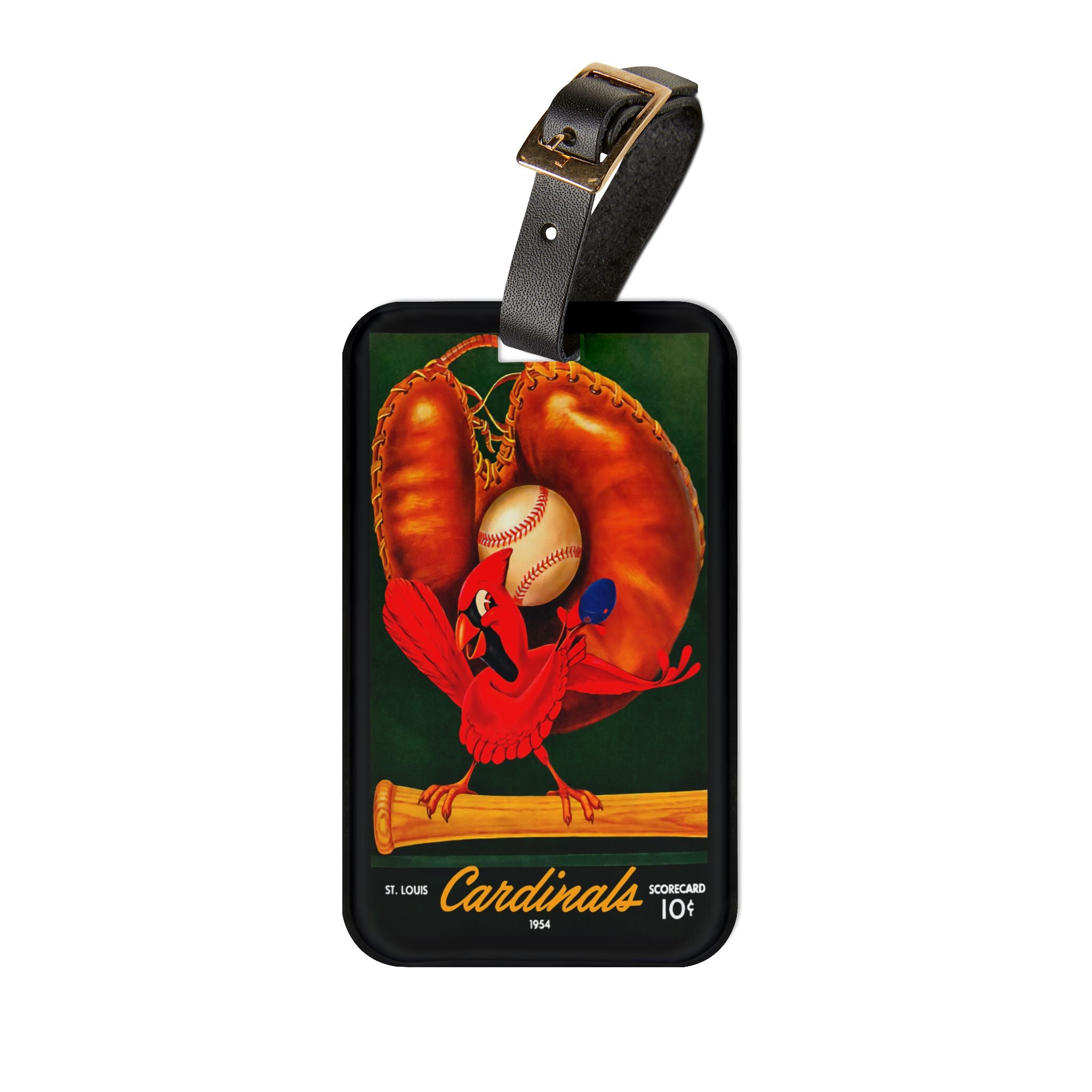 1954 Baseball St Louis Luggage Tag | Vintage Sports Travel ID