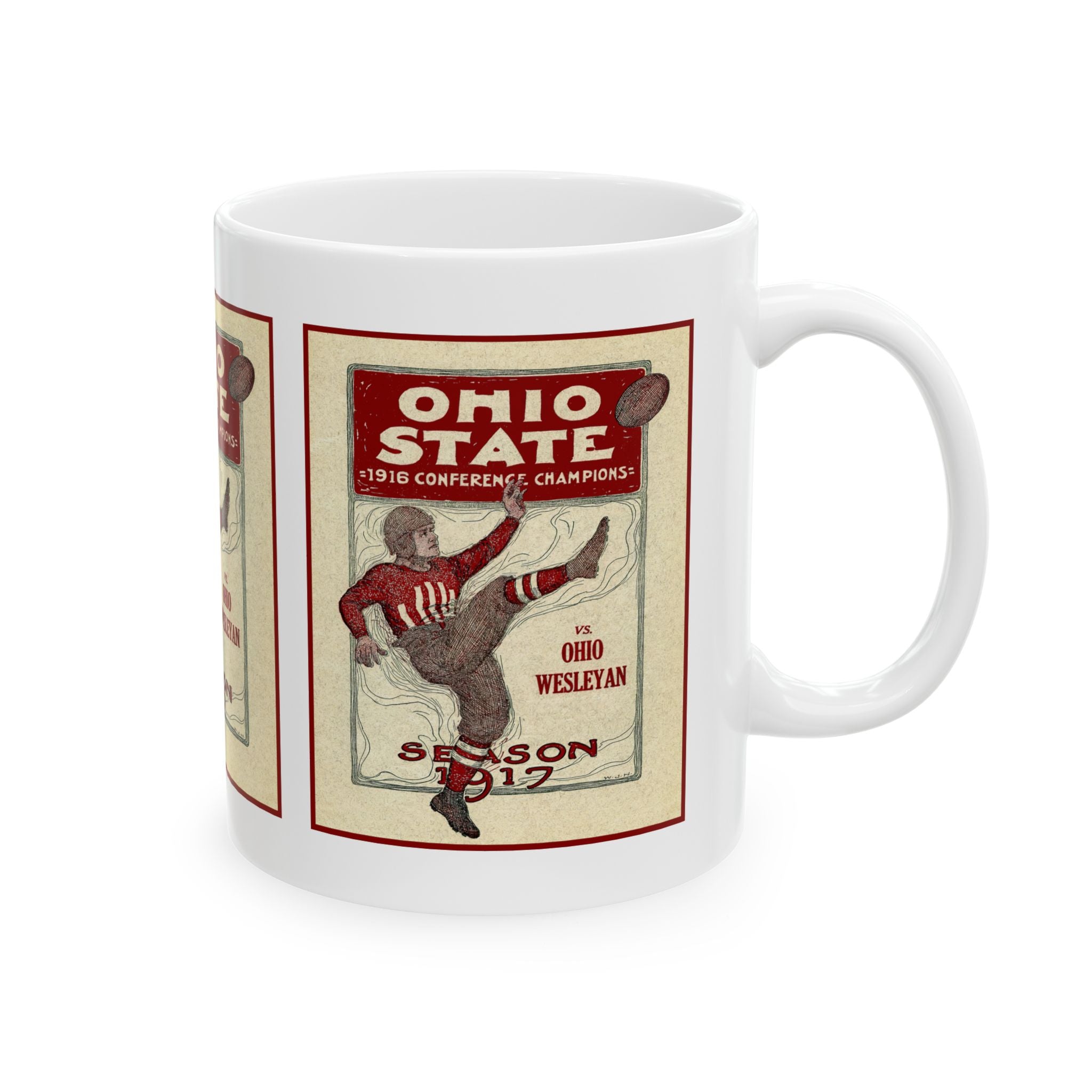 1917 Vintage Ohio State Football Program Cover - Ceramic Mug, 11oz