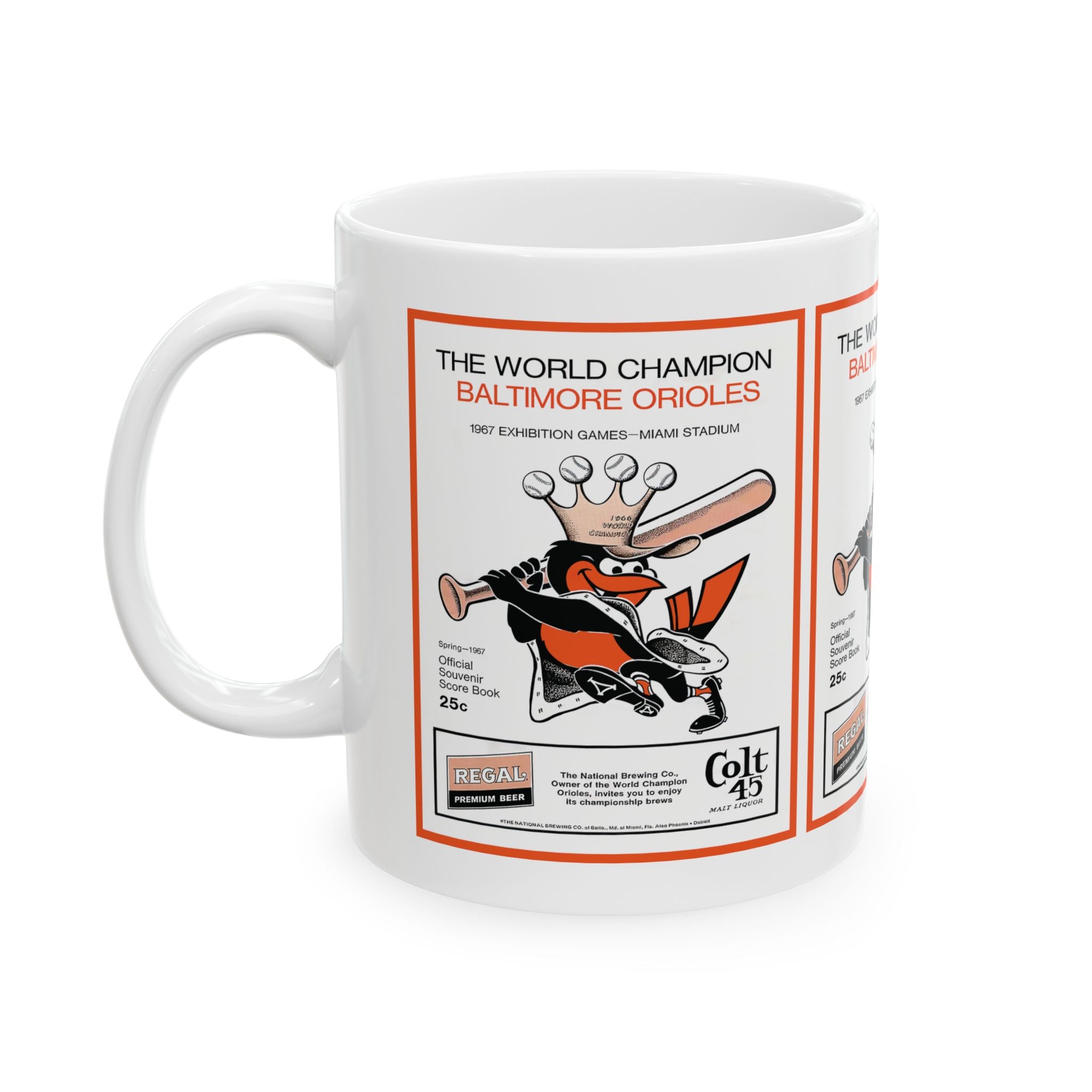Vintage 1967 Baseball Baltimore Orioles Spring Training Ceramic Mug, 11oz 15oz, Gift for Sports Fans, Orioles Memorabilia,