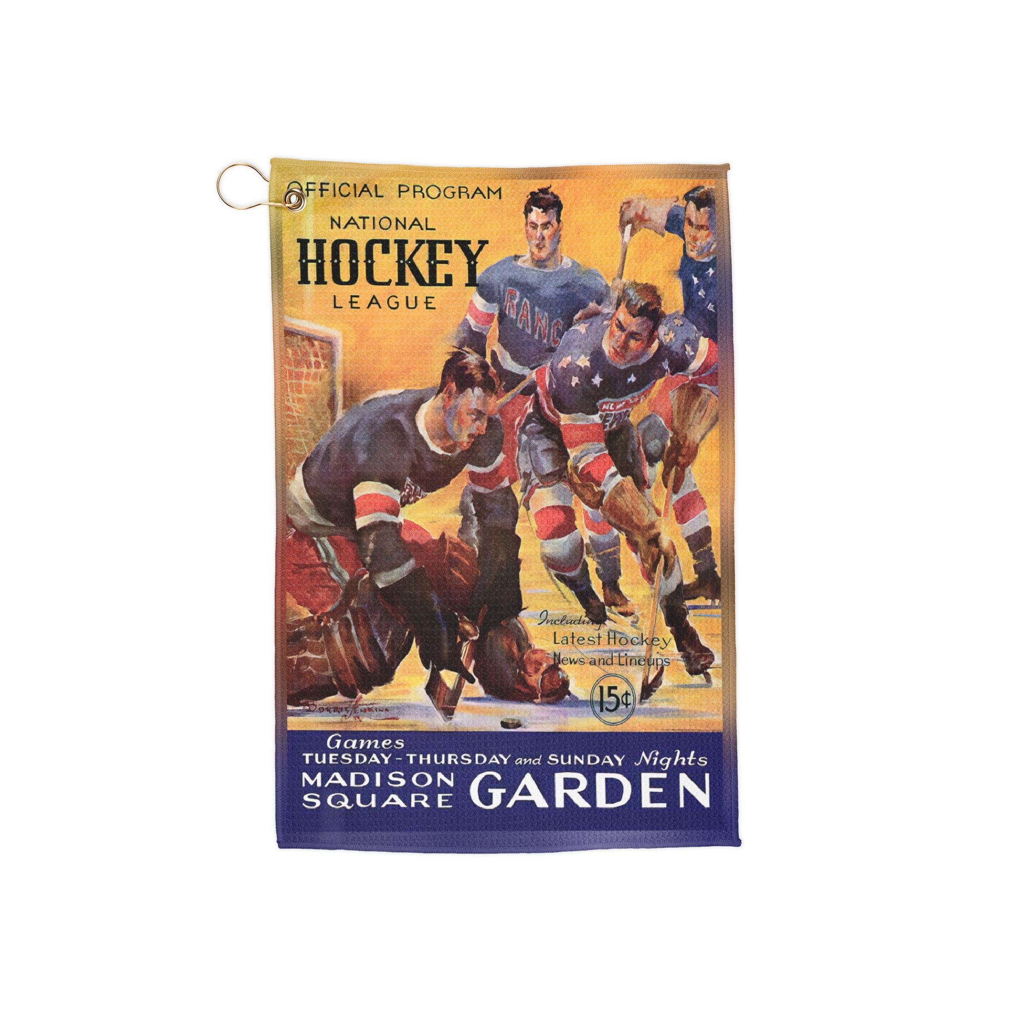 Vintage 1935-1936 Hockey New York Americans Golf Towel - Sports Memorabilia, Team Logo, Retro Golf Accessory, Gift for Hockey Fans, Golf