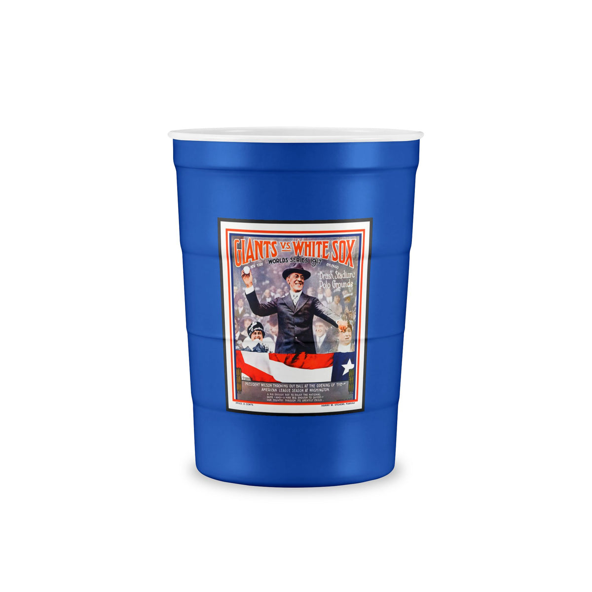 1917 Baseball World Series Giants-White Sox Reusable Steel Party Cup — Eco-Friendly Stainless Drink Tumbler
